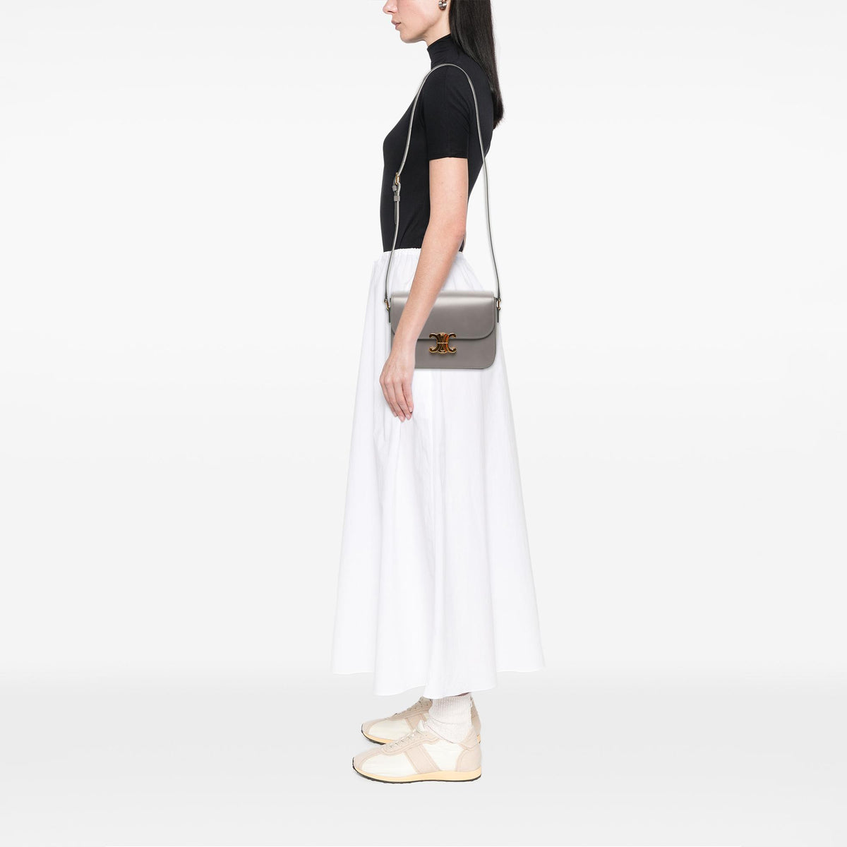 Celine Classique Shiny Calfskin Triomphe Crossbody