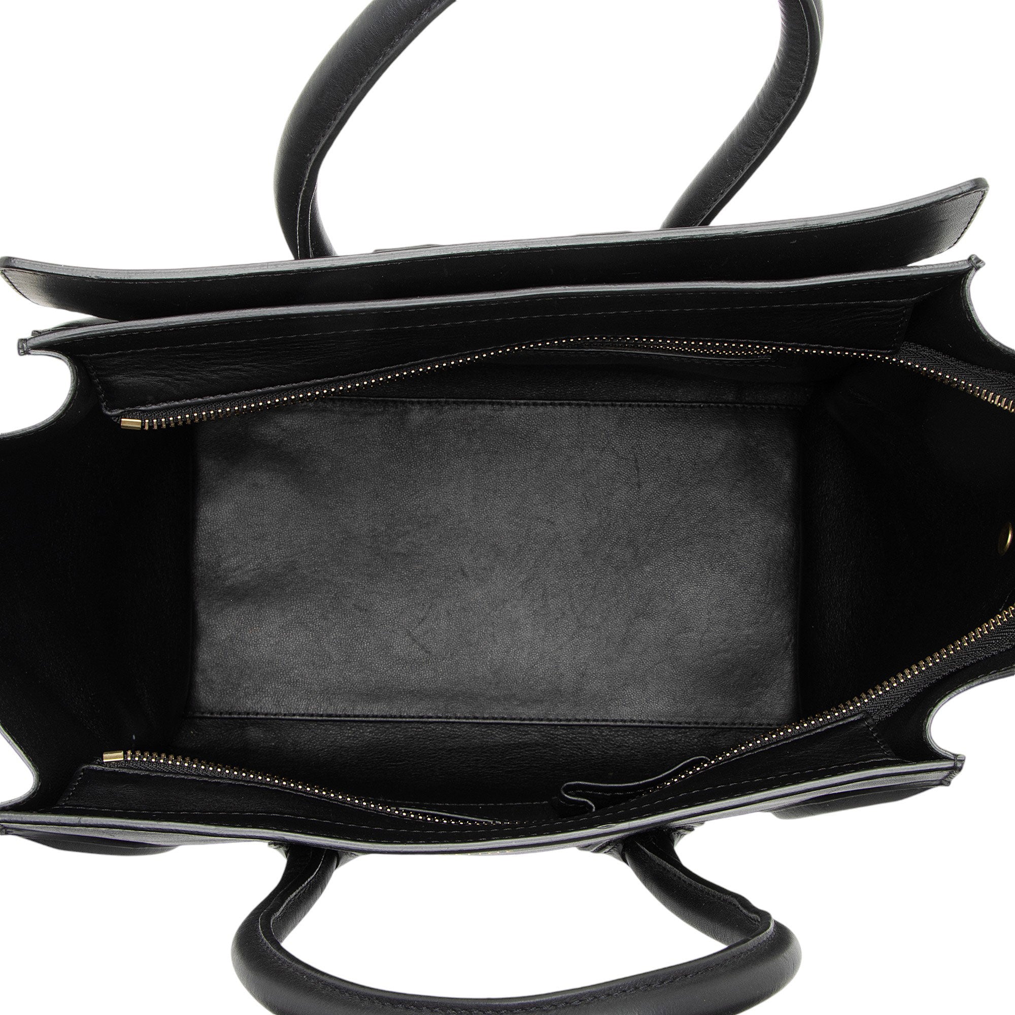 Celine Drummed Calfskin Mini Luggage Tote (SHF-emBVnY)