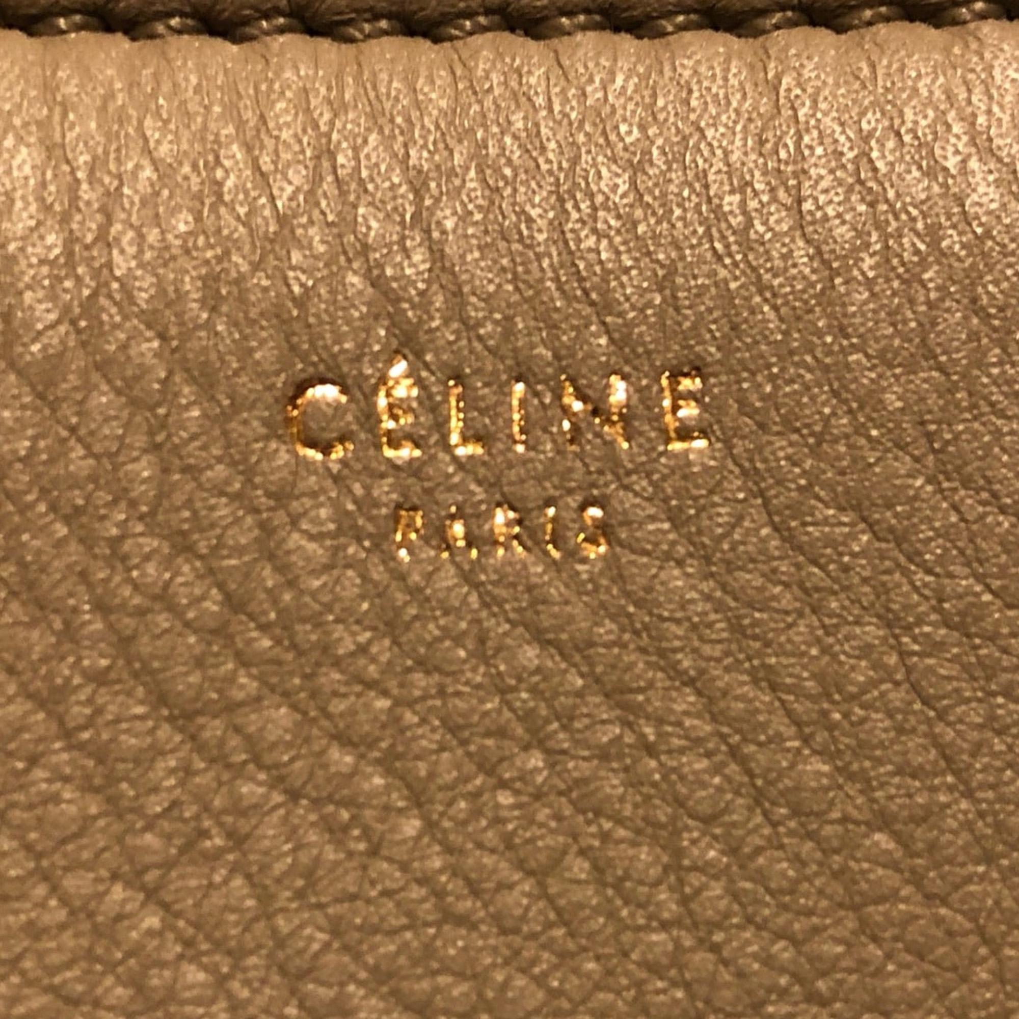 Celine Edge Bicolor Leather Handbag (SHG-VTZAGE)