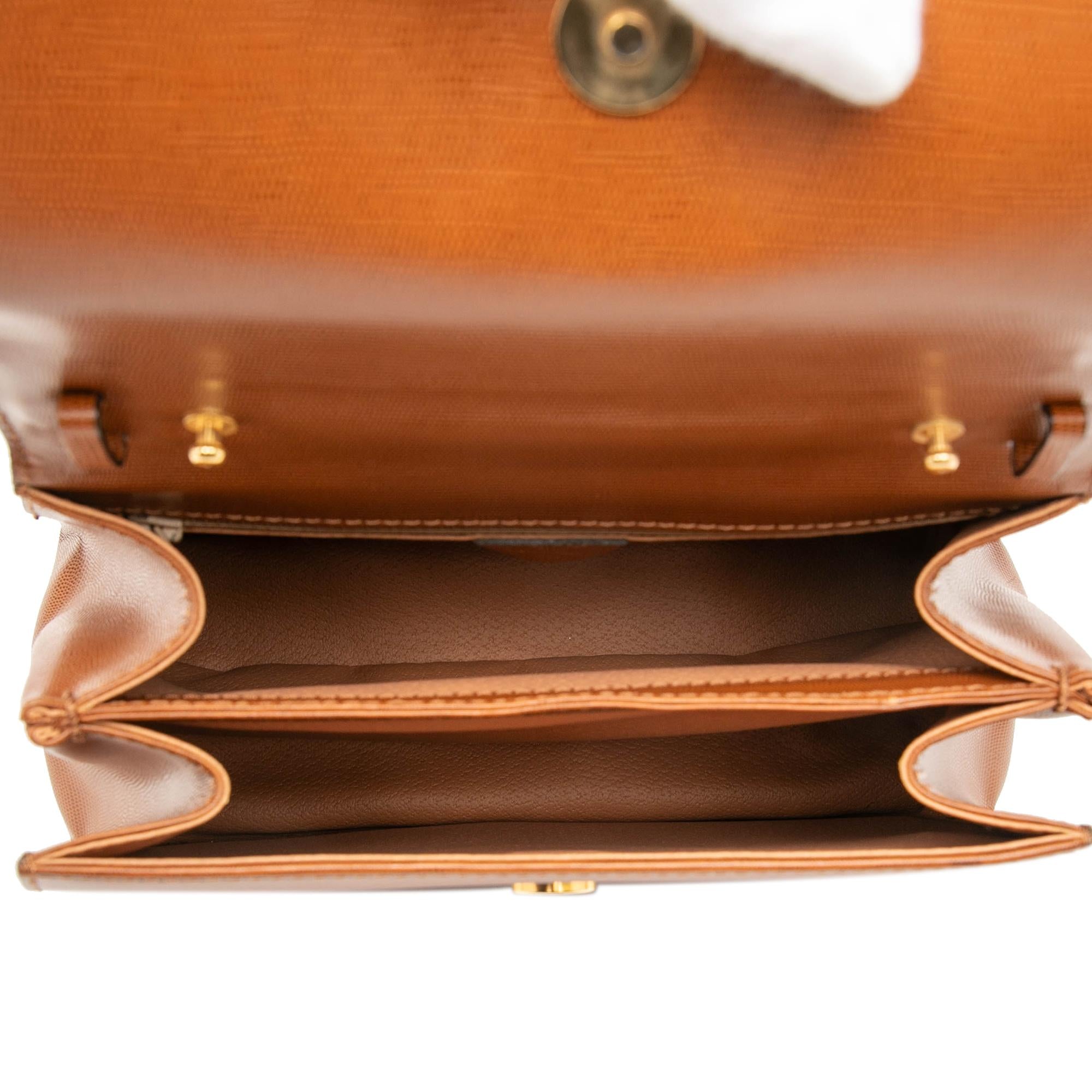Celine Embossed Leather Top Handle Bag