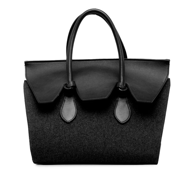 Celine Felt and Leather Tie Knot Tote (SHG-9vc81H)
