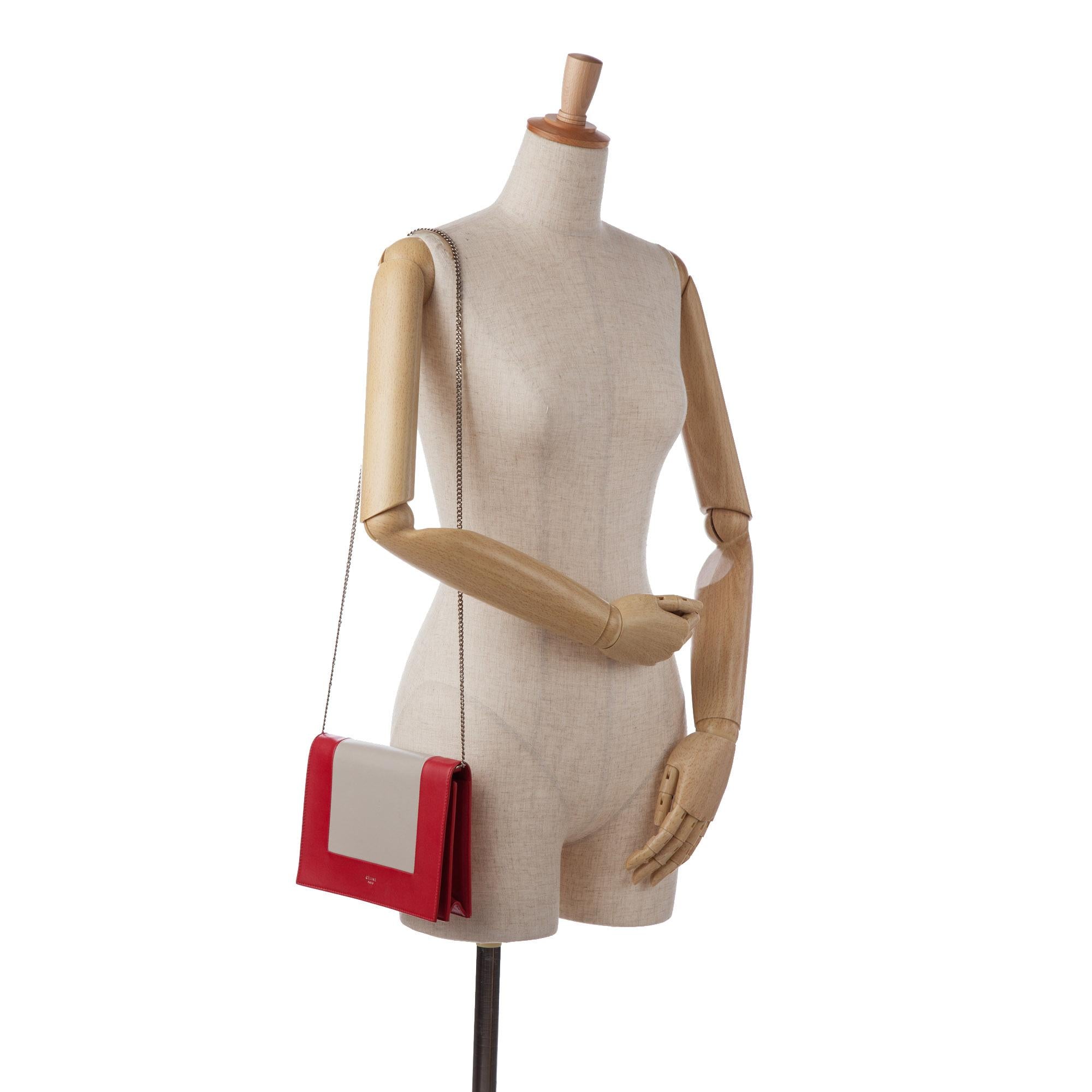 Celine Frame Leather Wallet on Chain (SHG-Pas2w0)