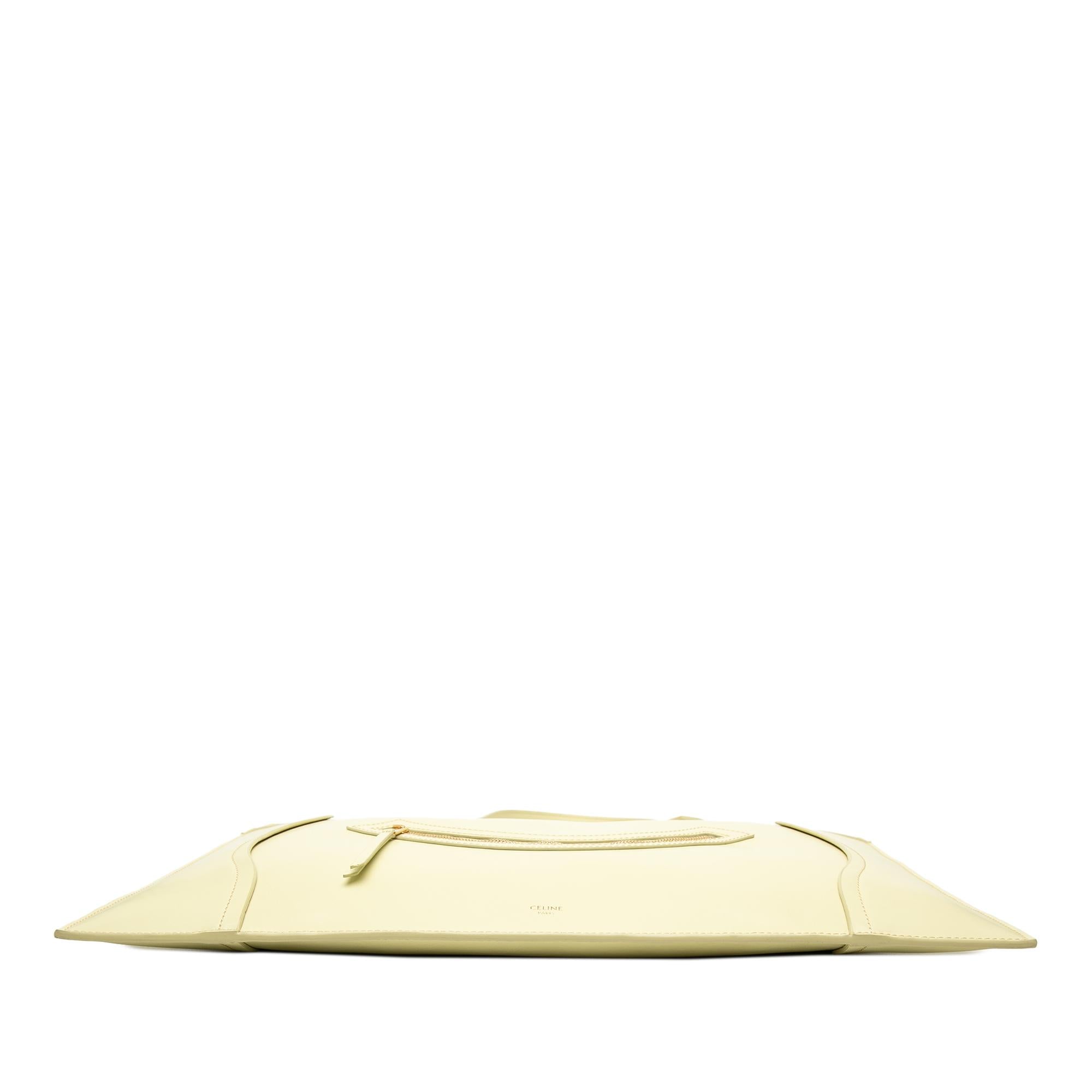 Celine Glossy Calfskin Flat Luggage Tote