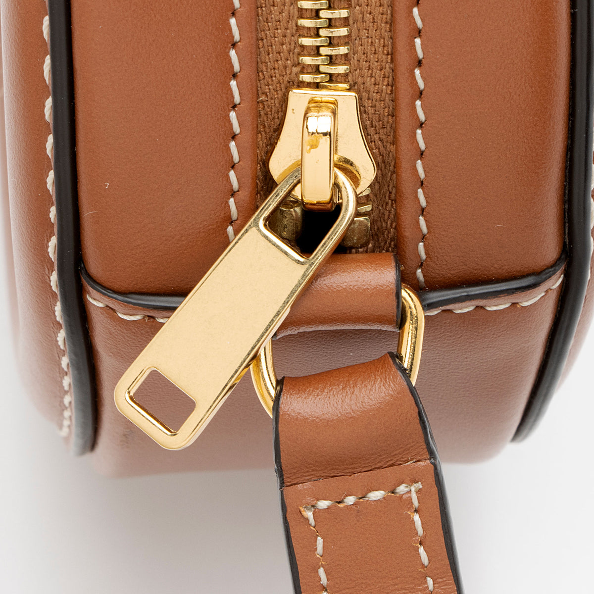 Celine Houndstooth Calfskin Triomphe Oval Small Crossbody