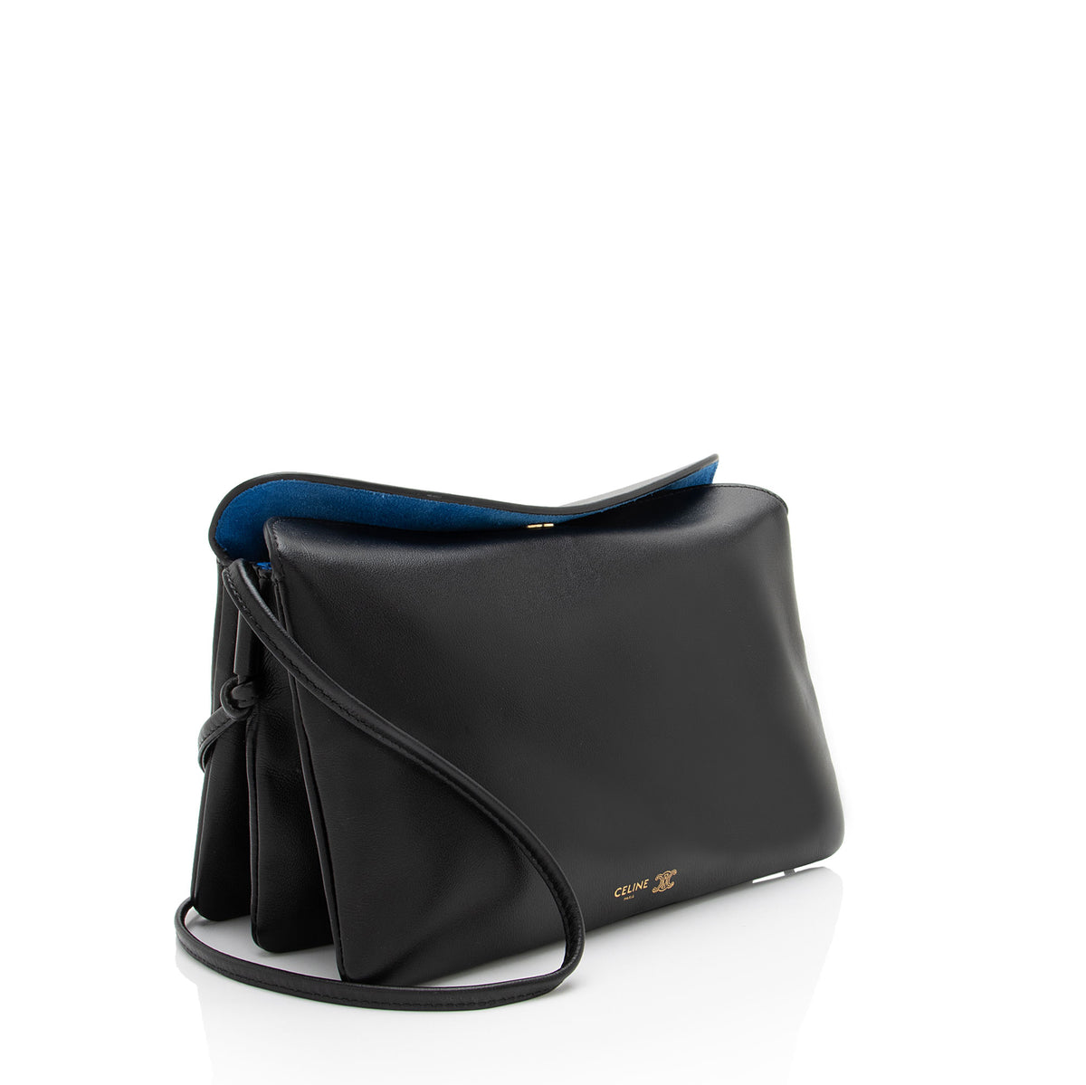 Celine Lambskin Trio Flap Crossbody