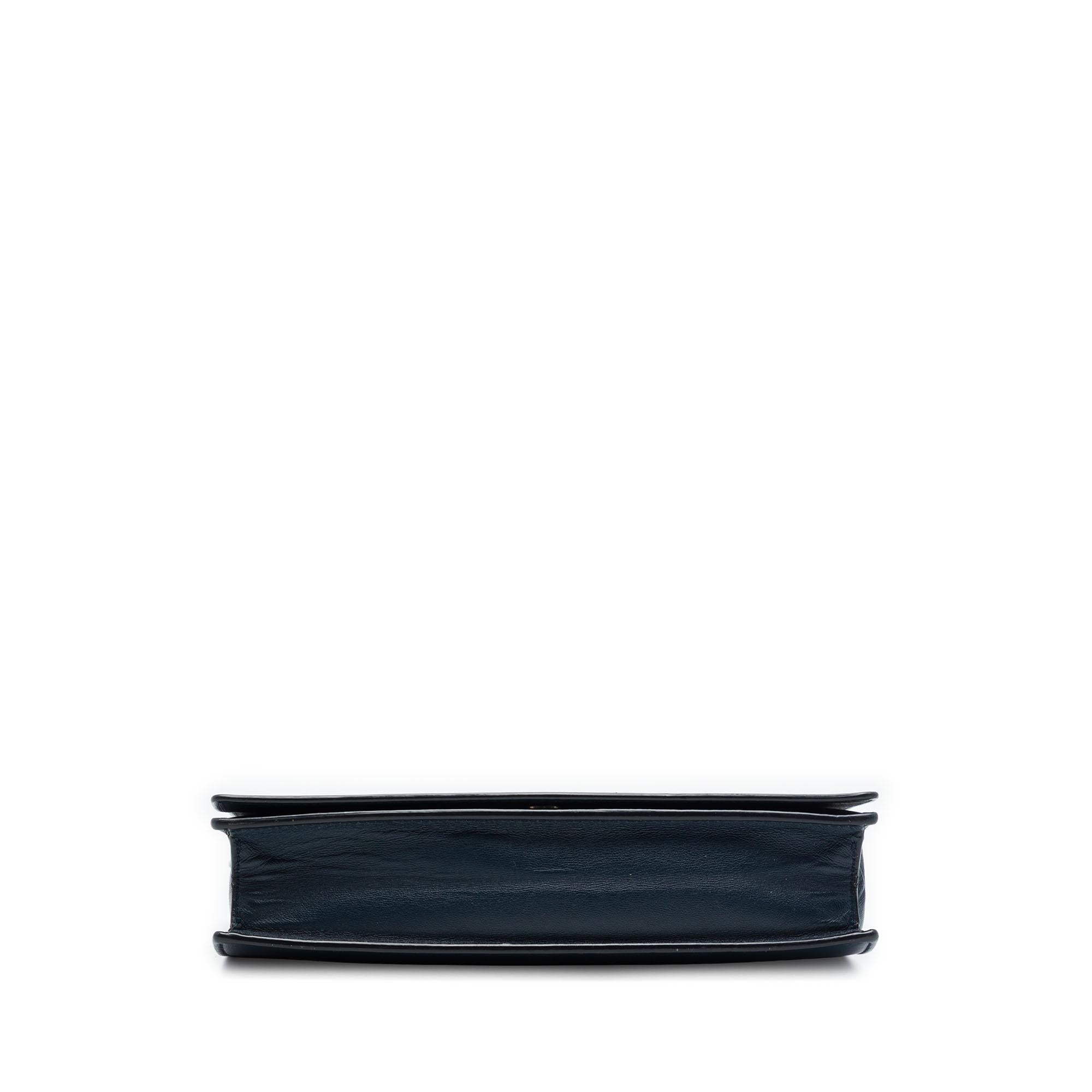 Celine Leather Frame Wallet on Chain