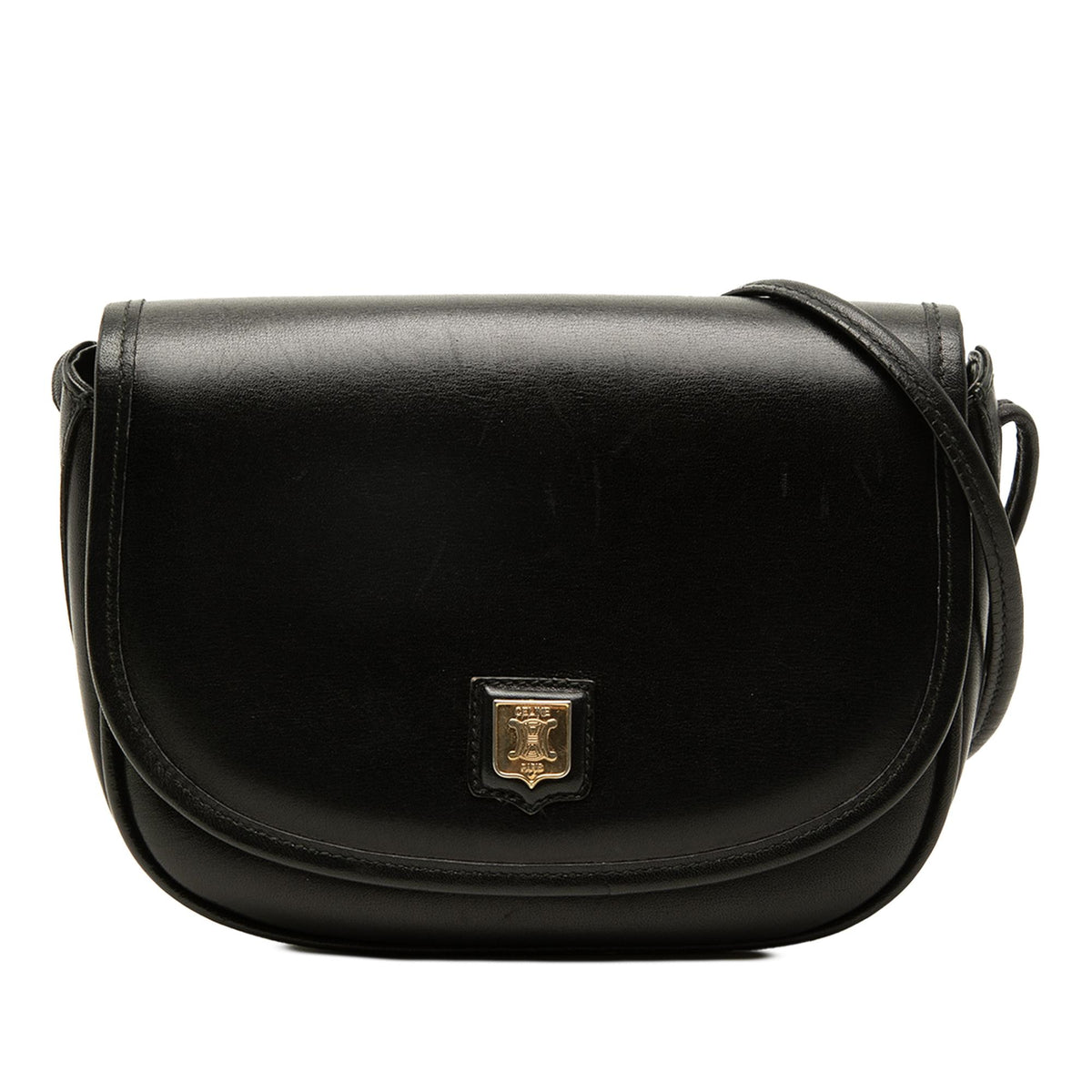 Celine Leather Macadam Flap Crossbody