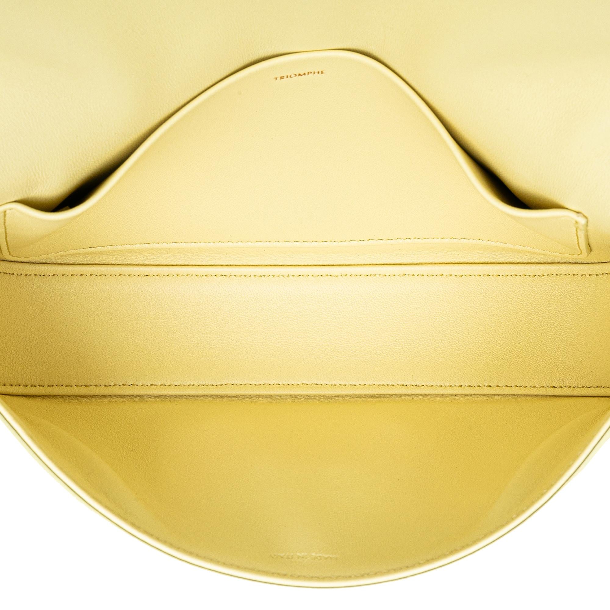 Celine Leather Triomphe Claude Shoulder Bag