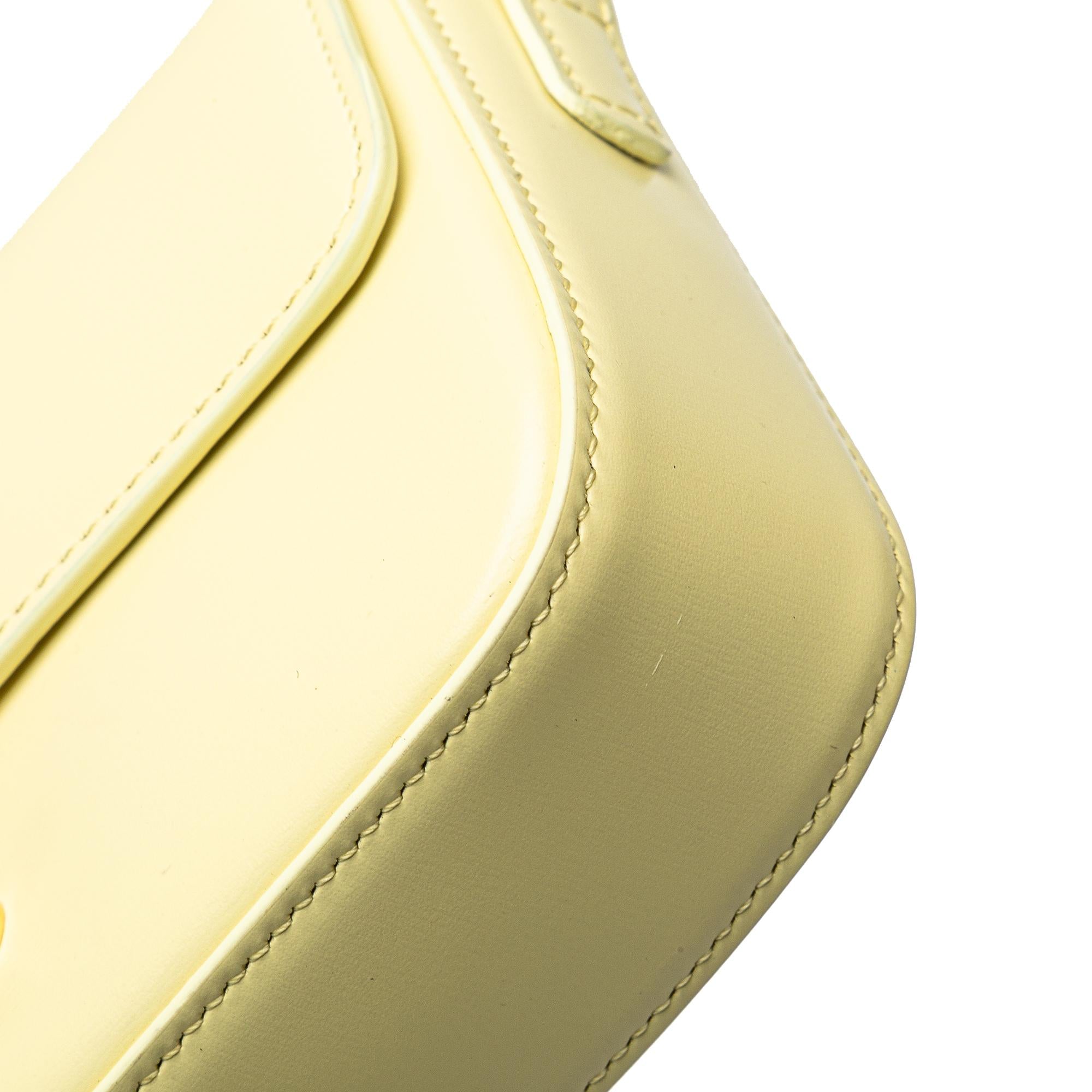 Celine Leather Triomphe Claude Shoulder Bag