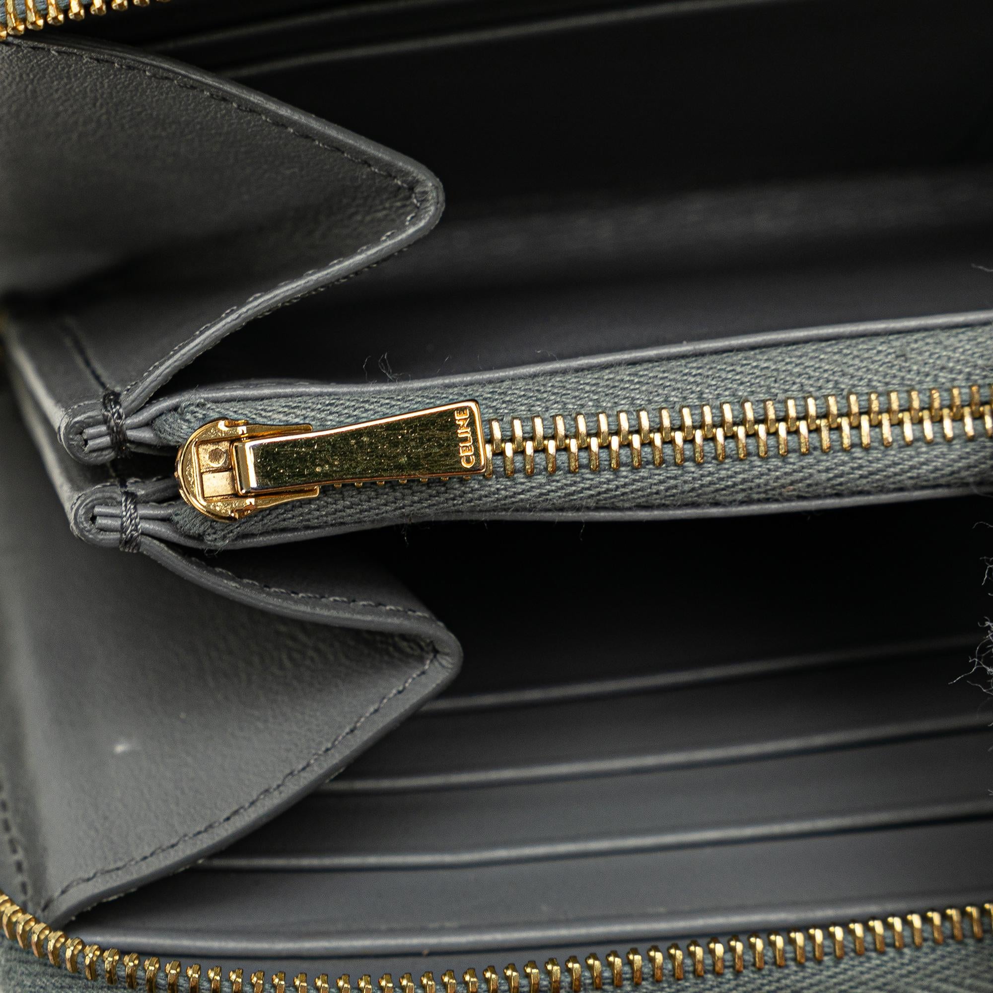 Celine Leather Zip Wallet (SHG-F4bgYg)