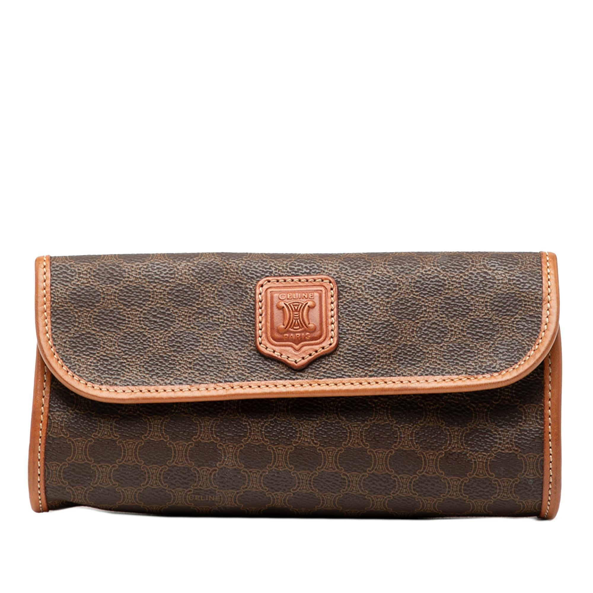 Celine Macadam Coated Canvas Clutch