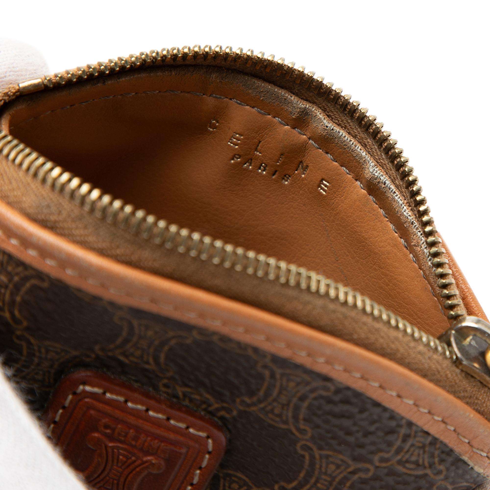 Celine Macadam Coated Canvas Coin Pouch