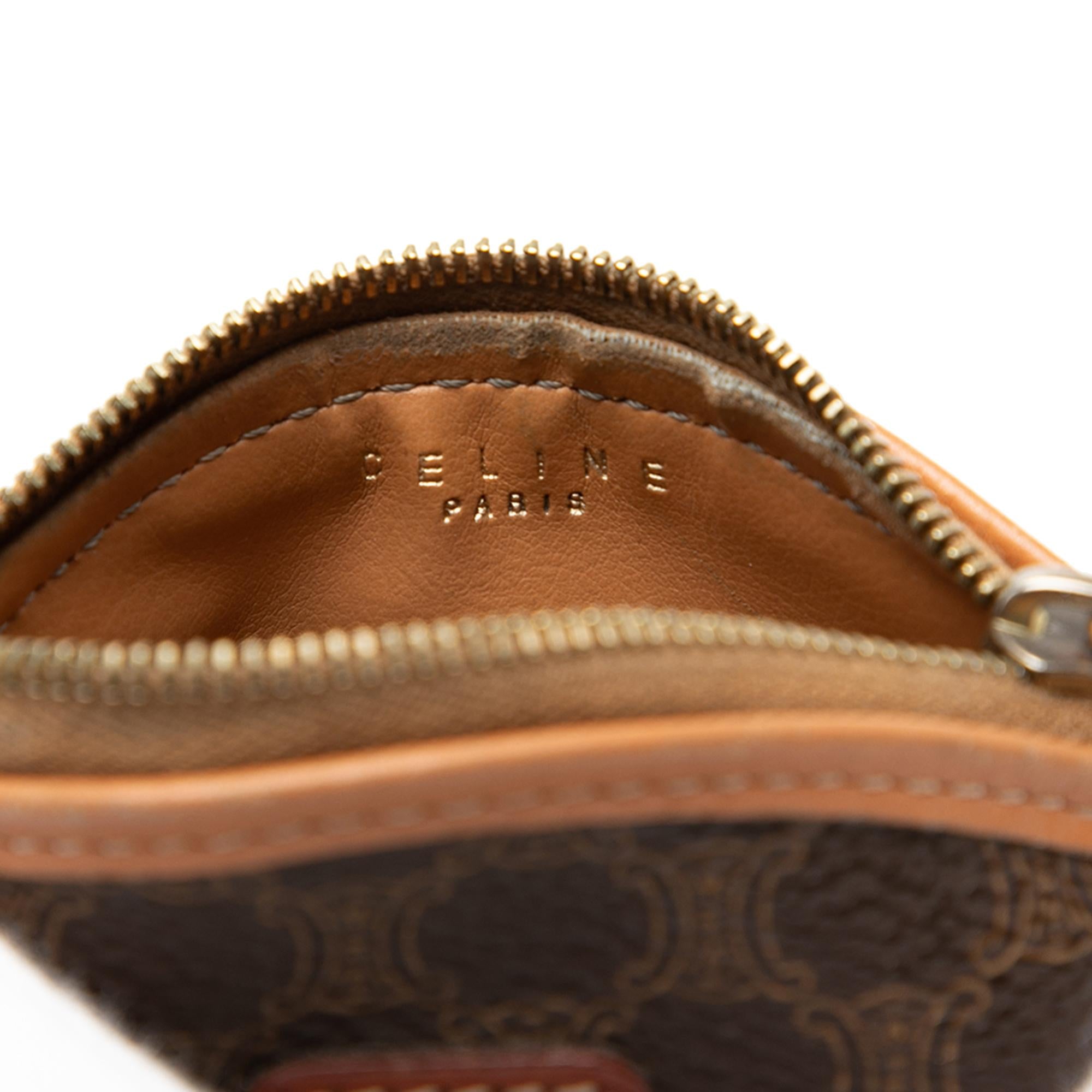 Celine Macadam Coated Canvas Coin Pouch
