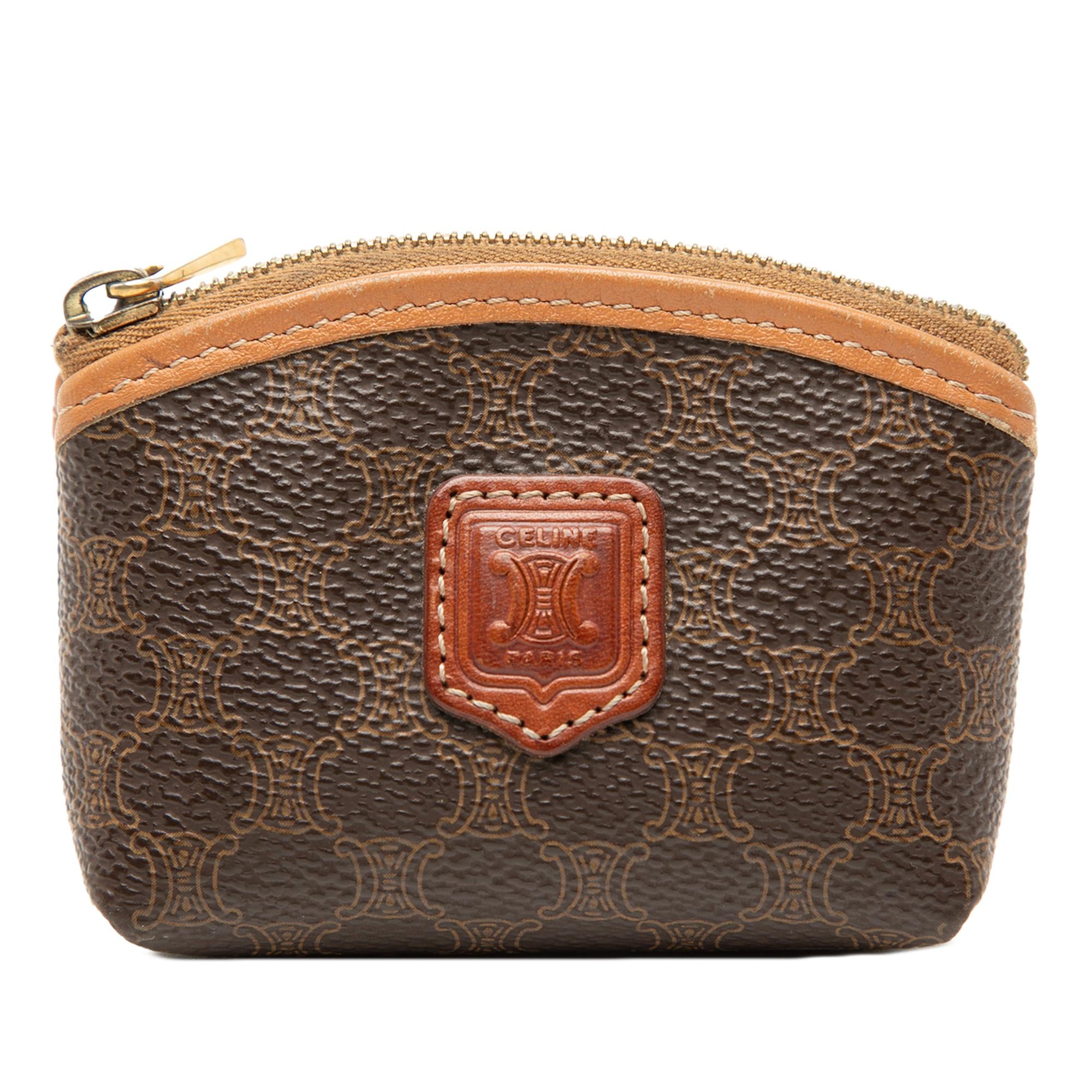 Celine Macadam Coated Canvas Coin Pouch
