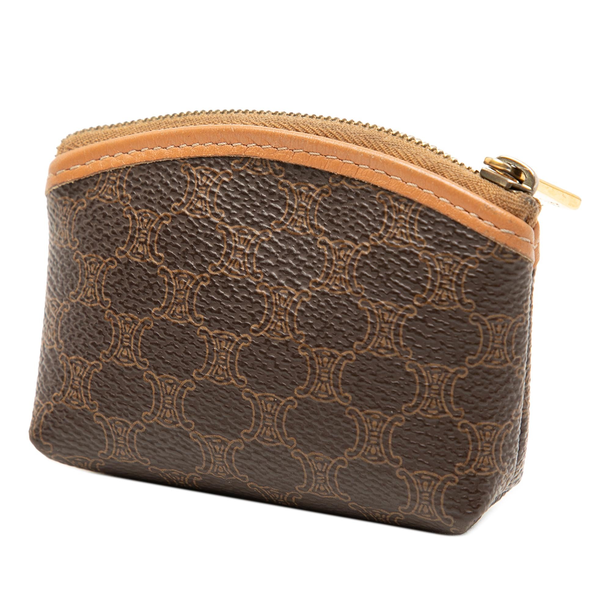 Celine Macadam Coated Canvas Coin Pouch