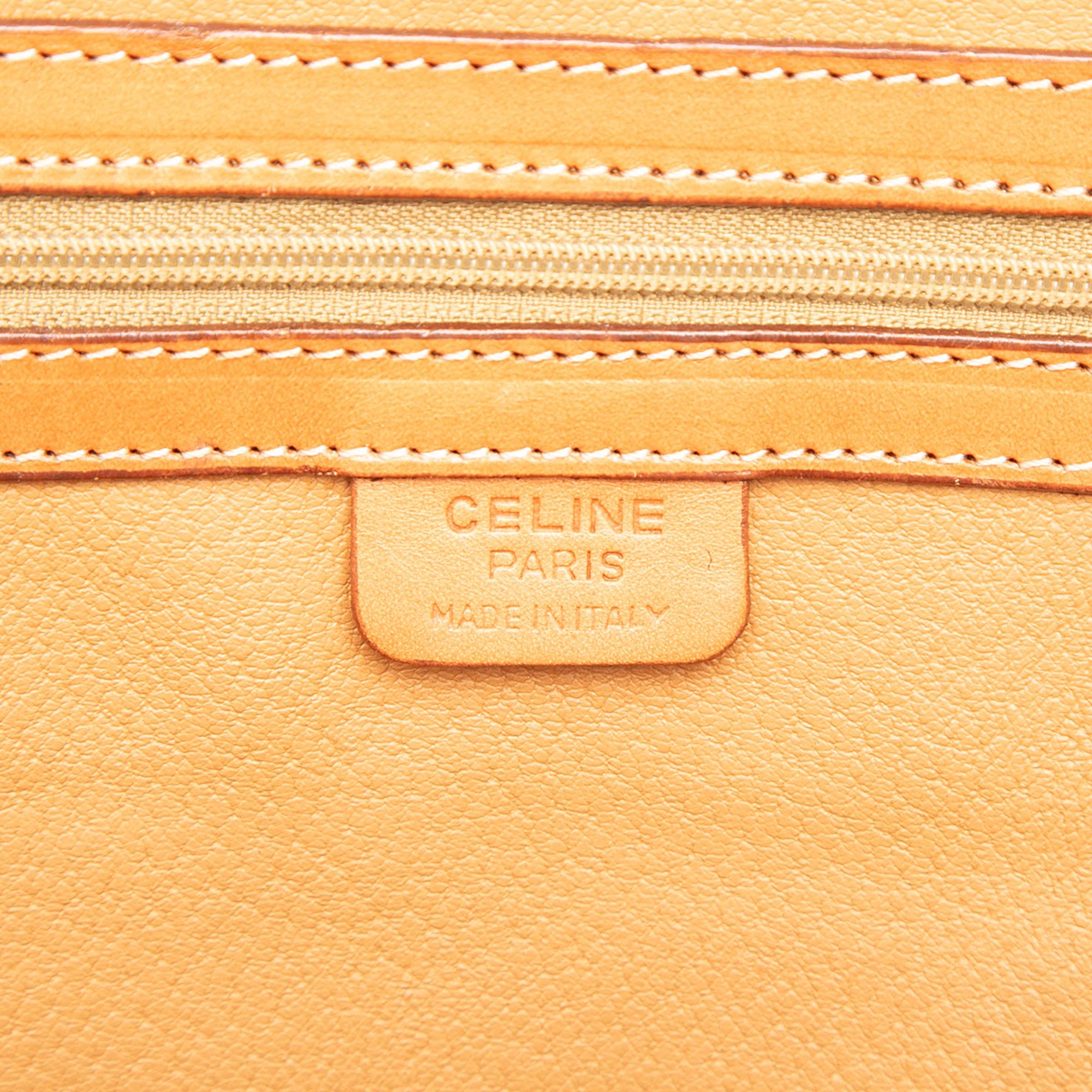 Celine Macadam Coated Canvas Dome Satchel