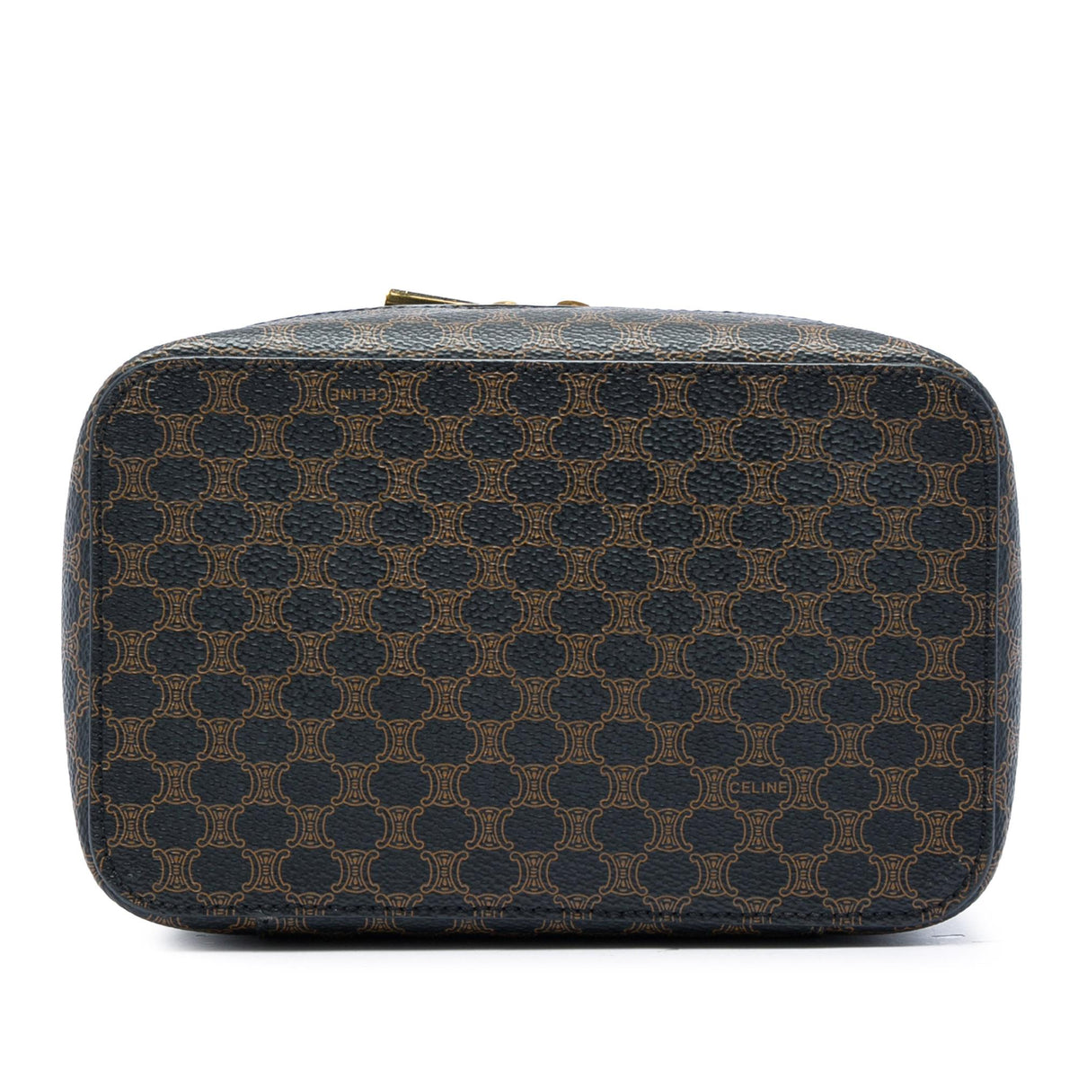 Celine Macadam Coated Canvas Double Zip Vanity Bag