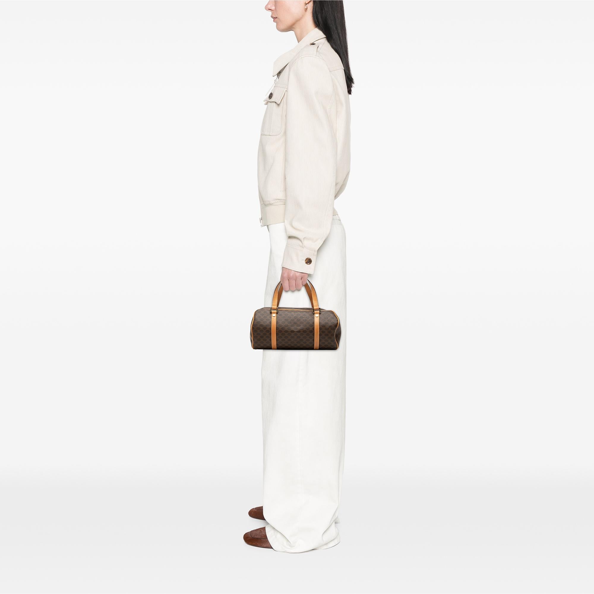 Celine Macadam Coated Canvas Handbag