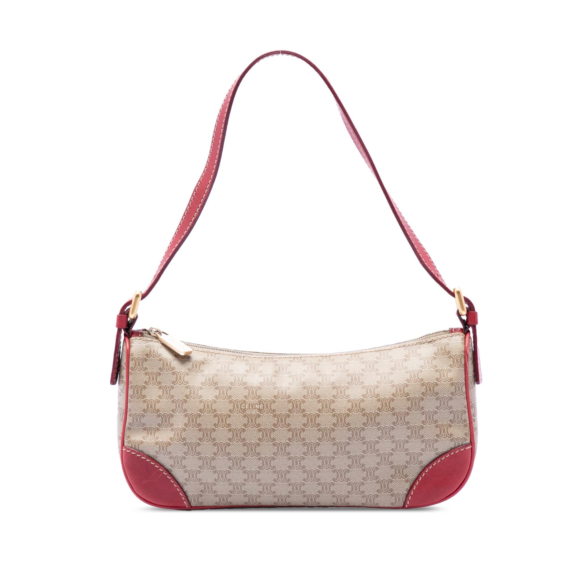 Celine Macadam Coated Canvas Shoulder Bag