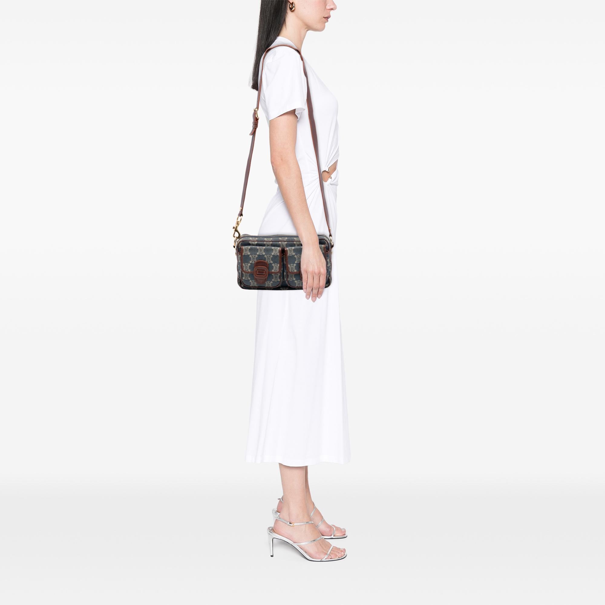 Celine Macadam Denim Pocket Crossbody
