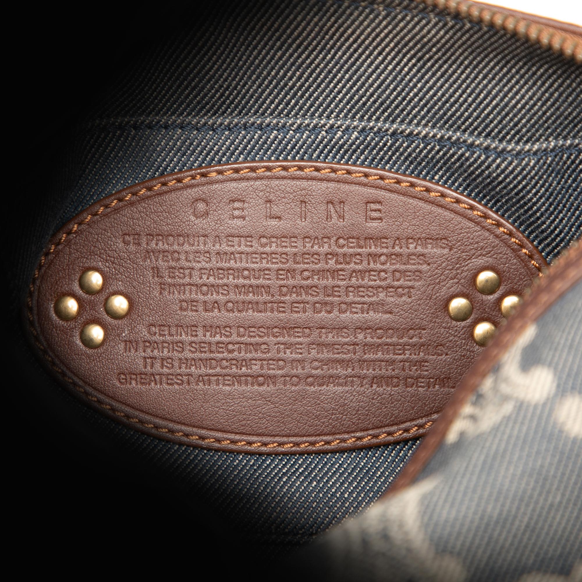 Celine Macadam Denim Shoulder Bag