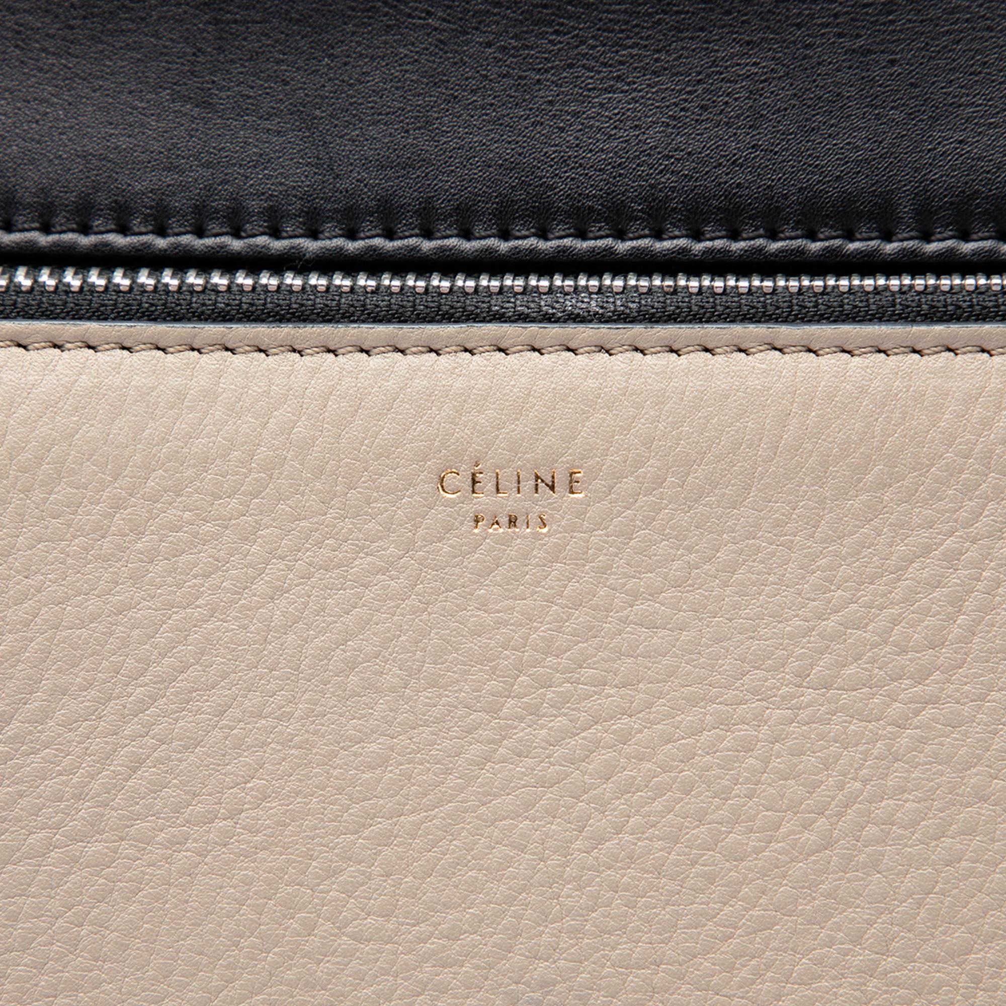 Celine Medium Bicolor Leather Edge Handbag