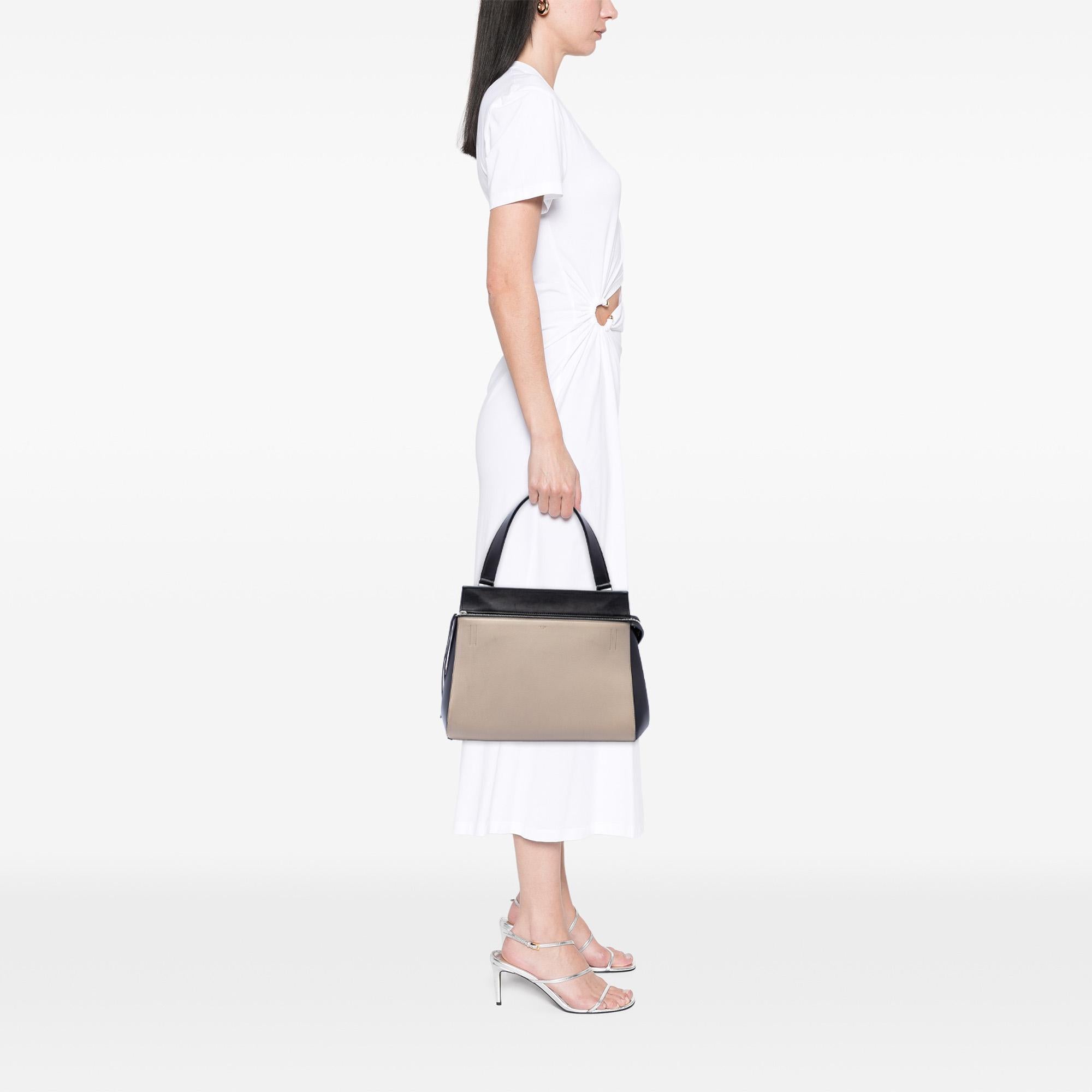 Celine Medium Bicolor Leather Edge Handbag