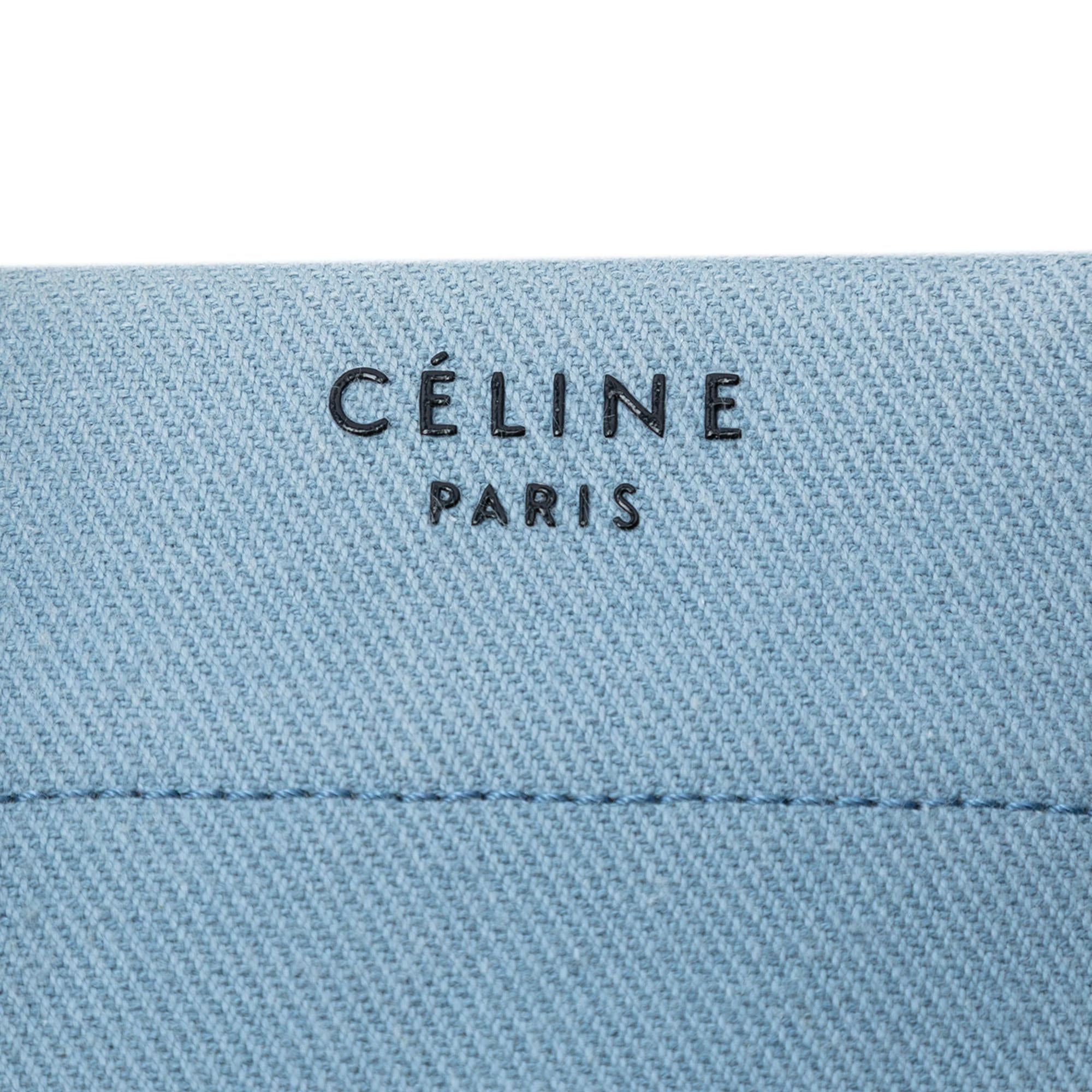 Celine Medium Denim Phantom Luggage Tote