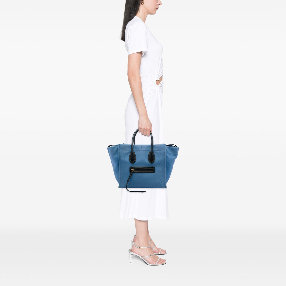 Celine Medium Denim Phantom Luggage Tote