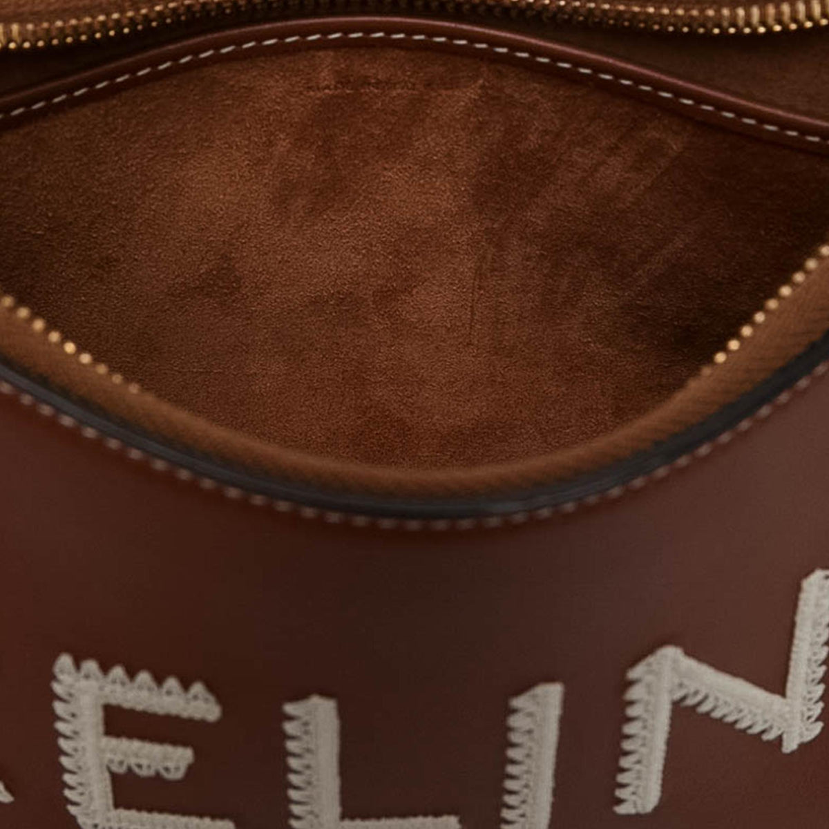 Celine Medium Leather Logo Ava Shoulder Bag
