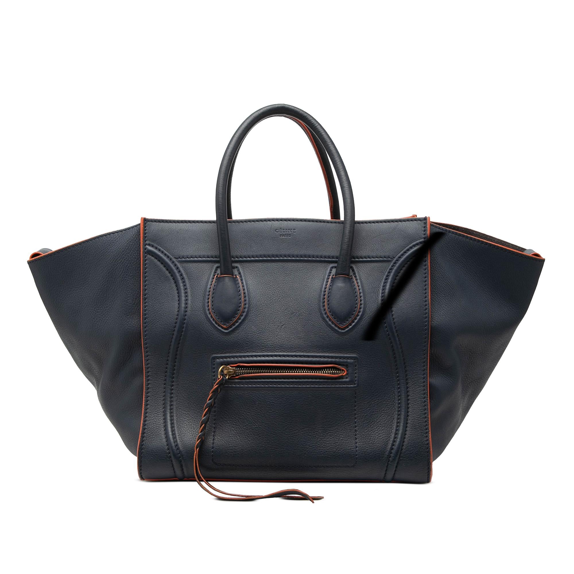 Celine Medium Leather Phantom Luggage Tote