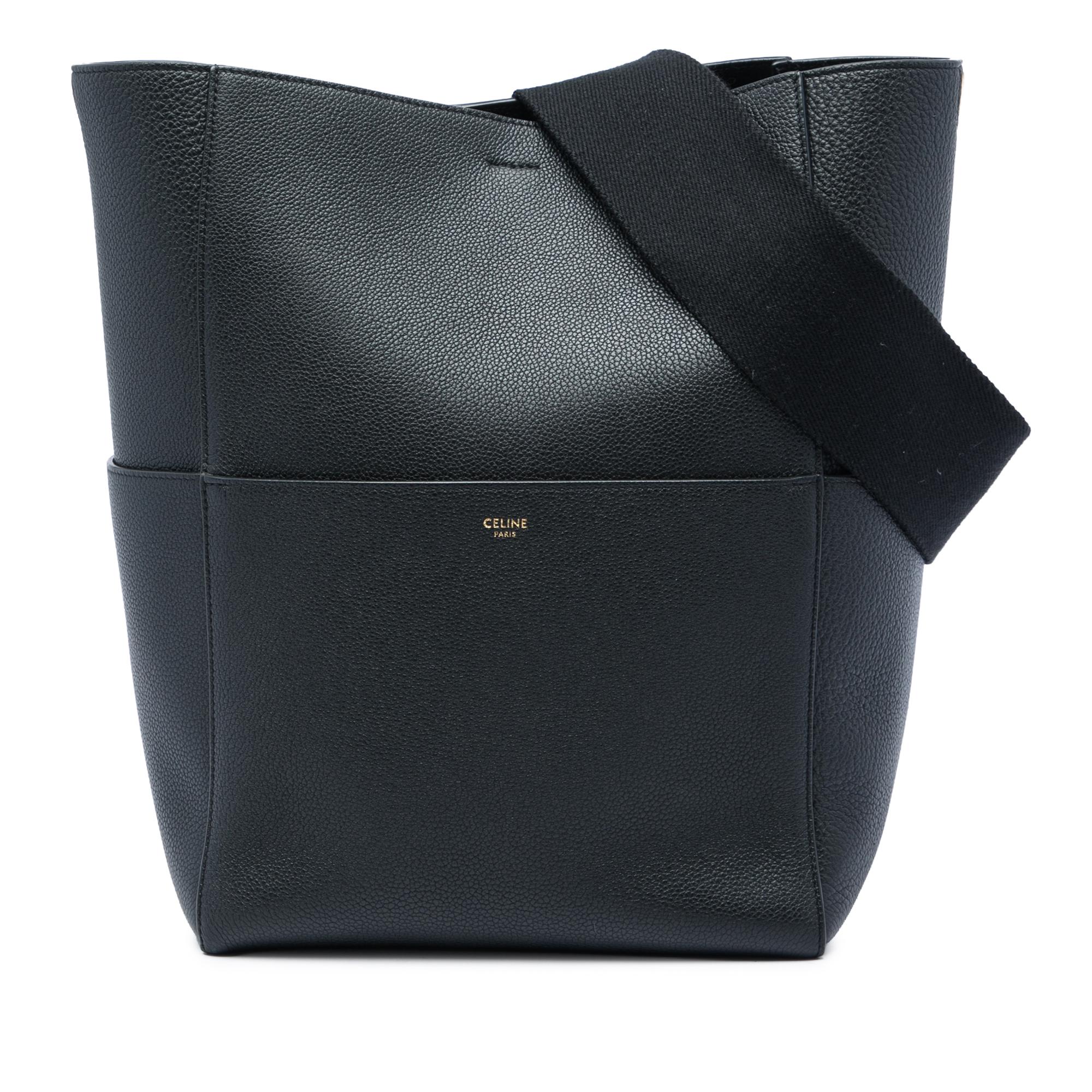 Celine Medium Leather Seau Sangle Bucket Bag