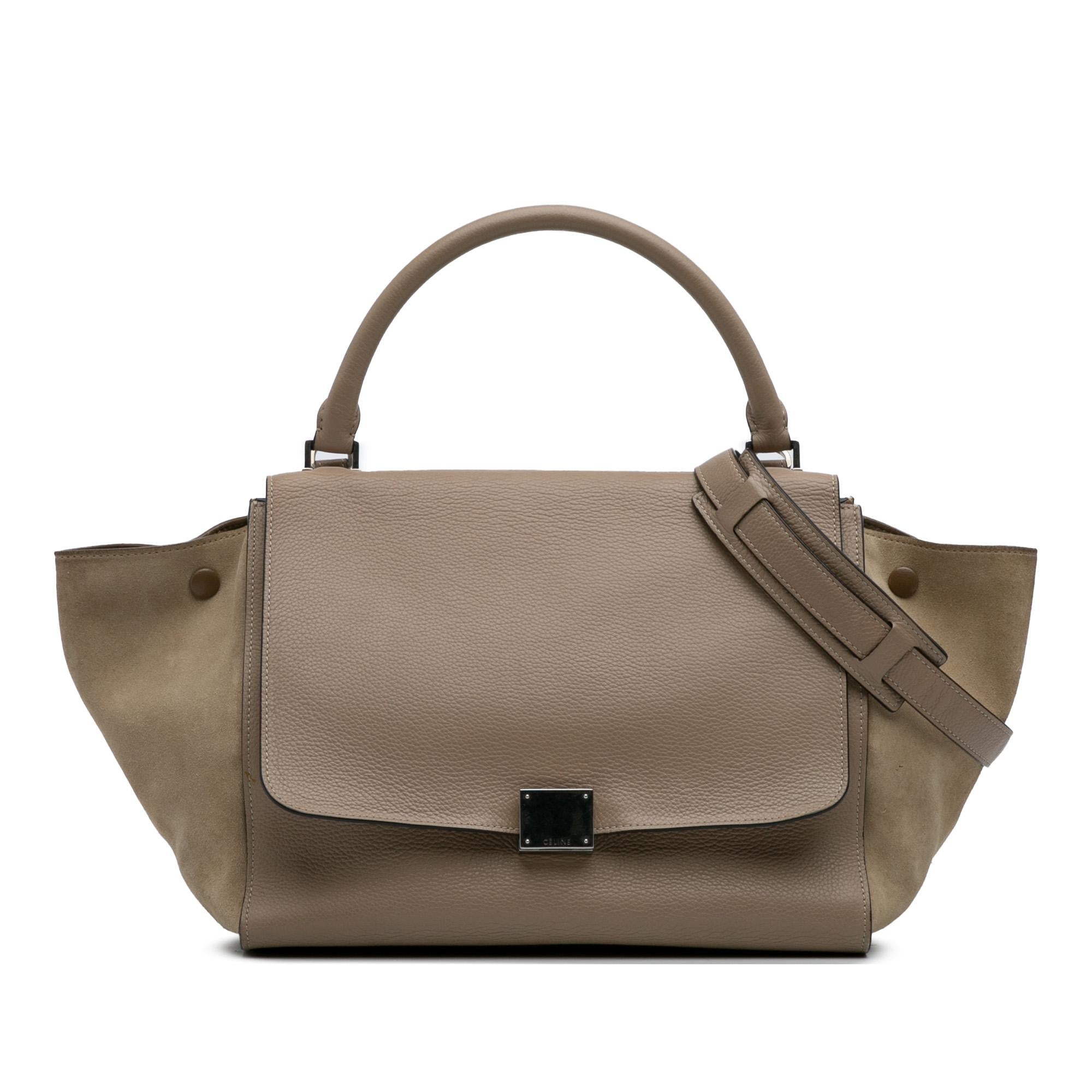 Celine Medium Leather Trapeze Satchel