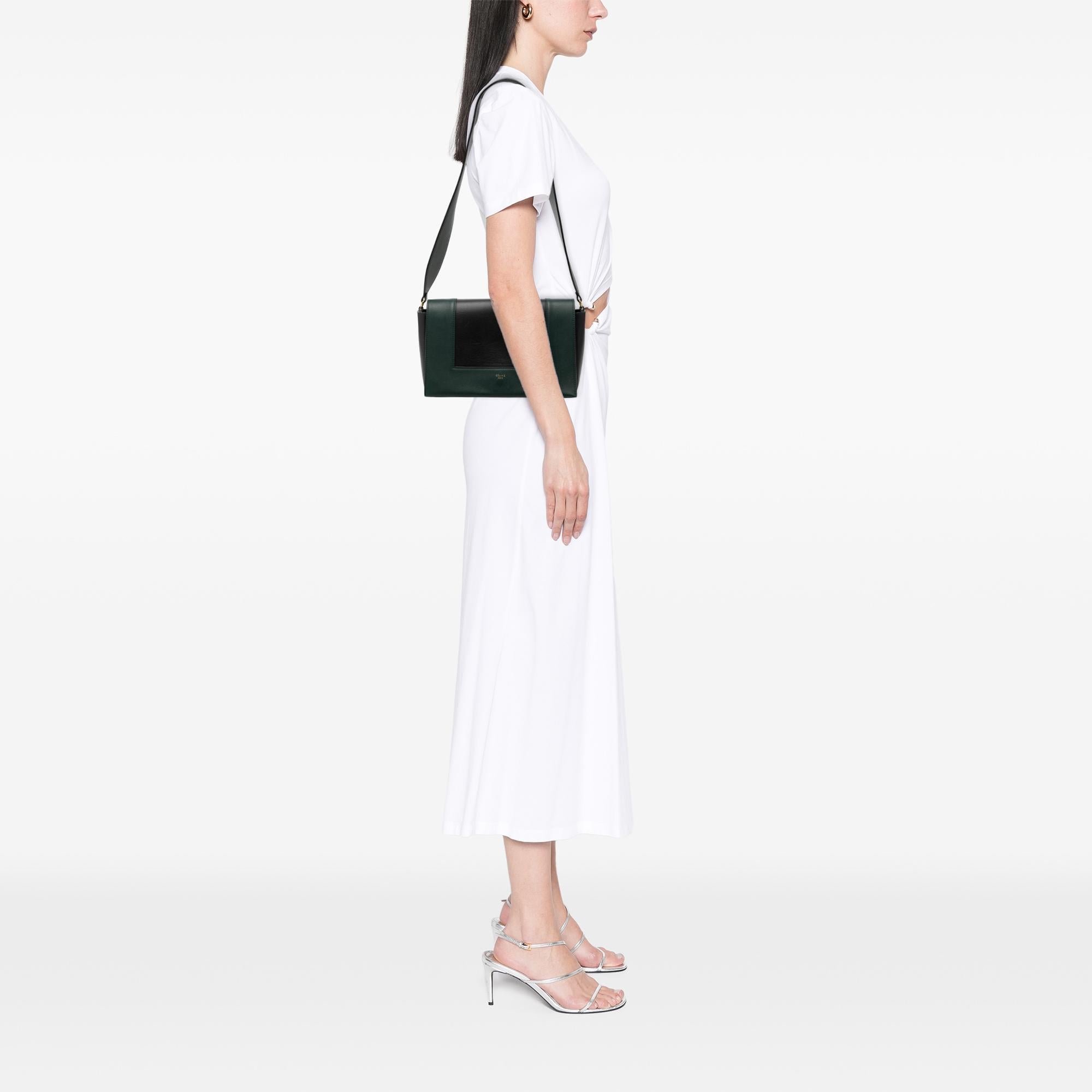 Celine Medium Shiny Smooth Calfskin Frame Shoulder Bag