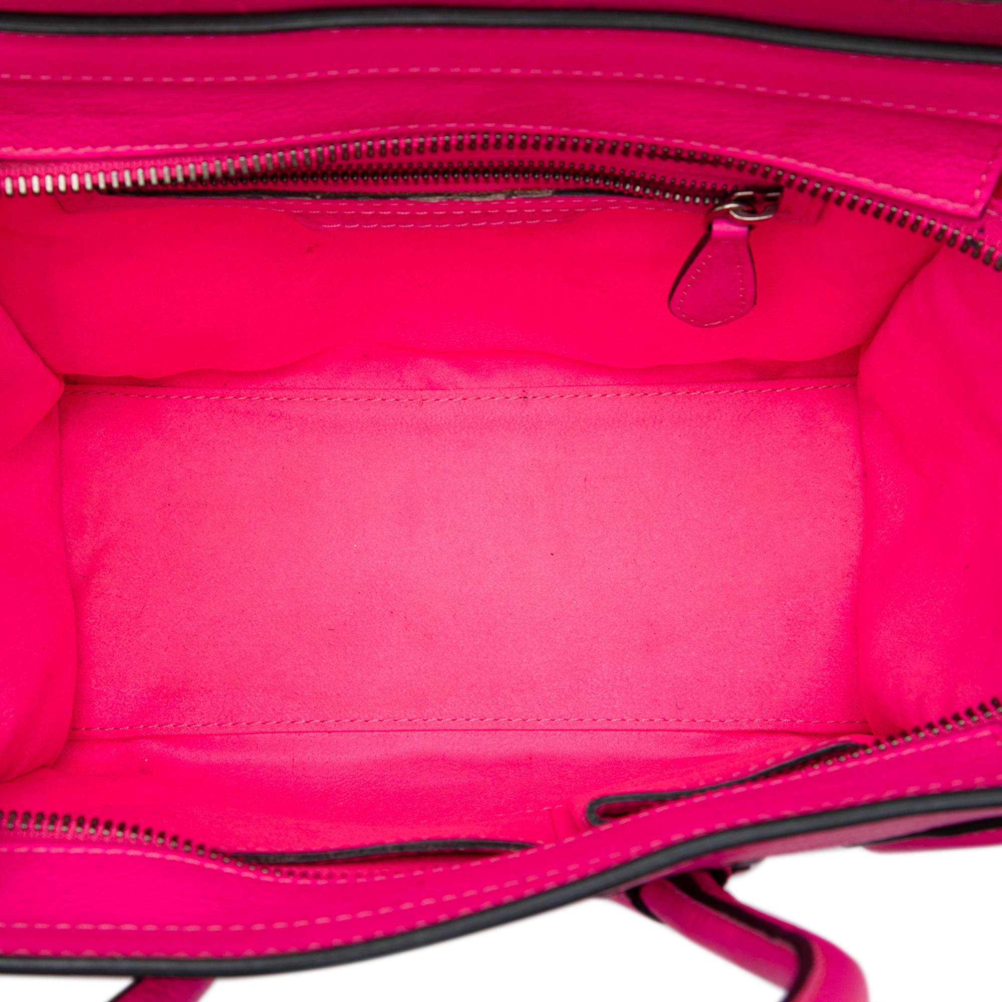 Celine Micro Drummed Calfskin Luggage Tote
