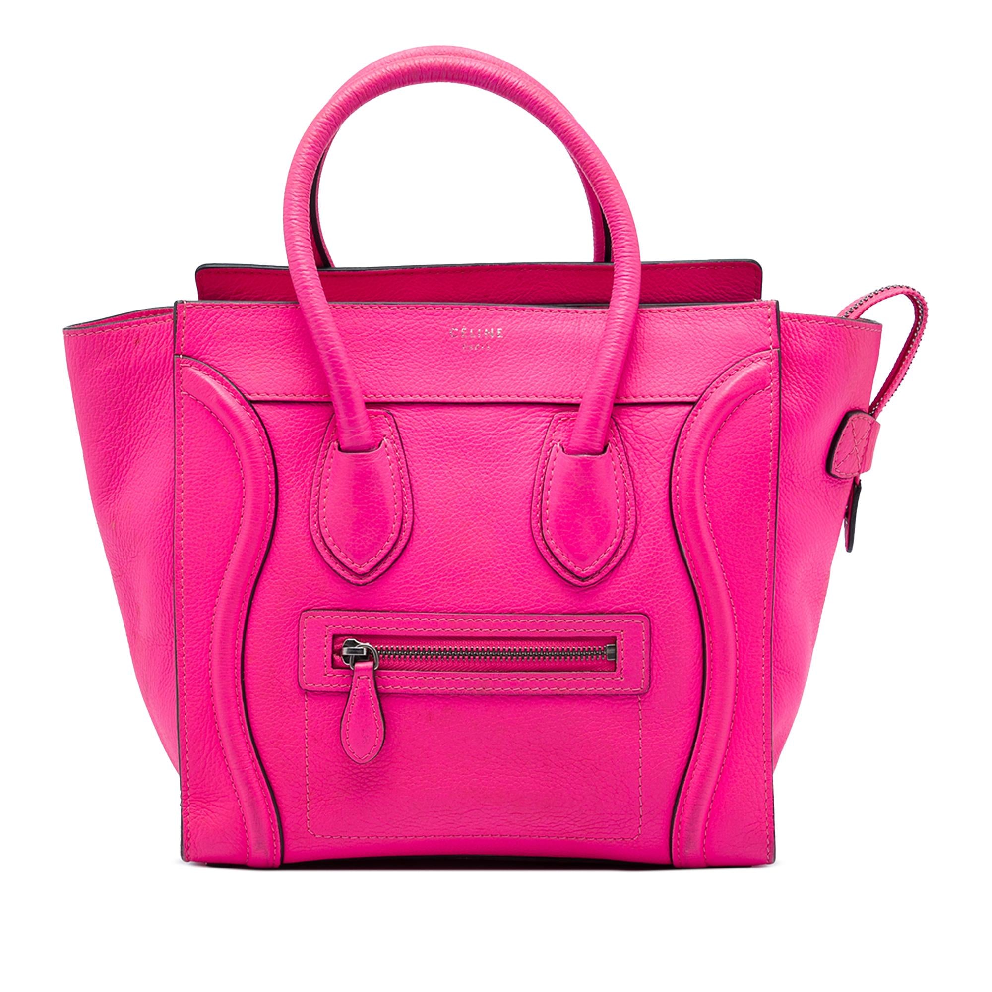 Celine Micro Drummed Calfskin Luggage Tote