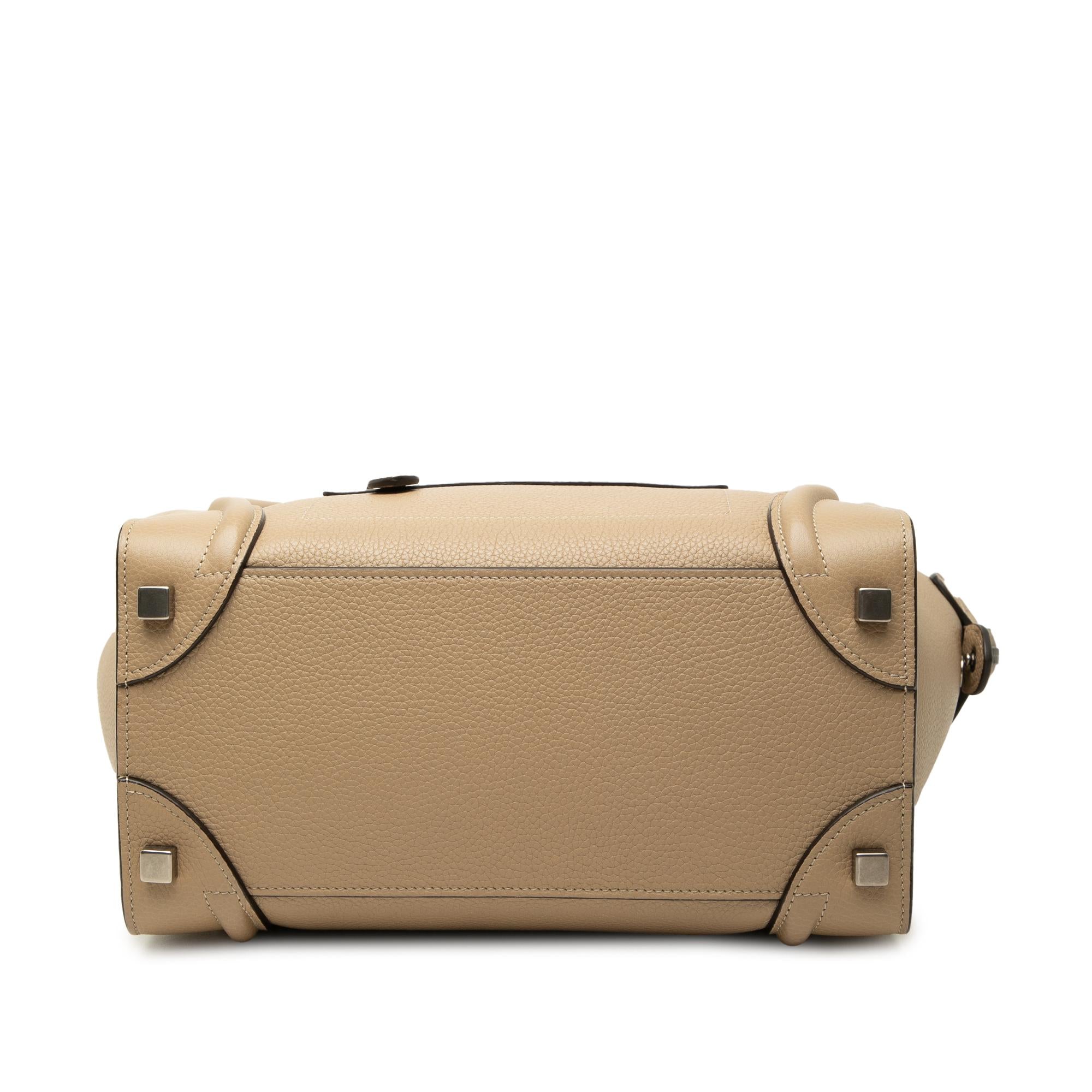 Celine Micro Drummed Calfskin Luggage Tote