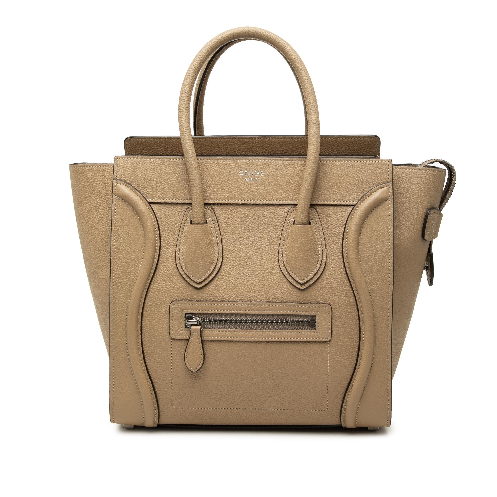 Celine Micro Drummed Calfskin Luggage Tote