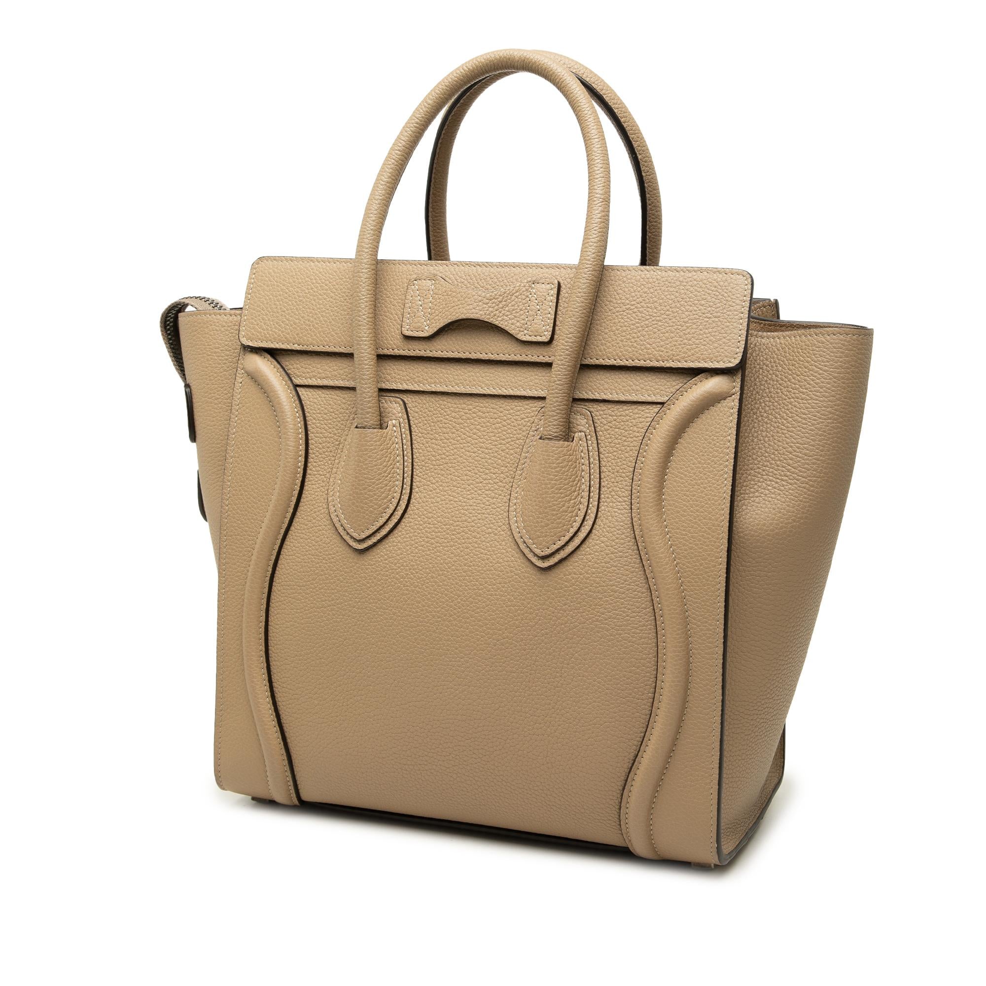 Celine Micro Drummed Calfskin Luggage Tote