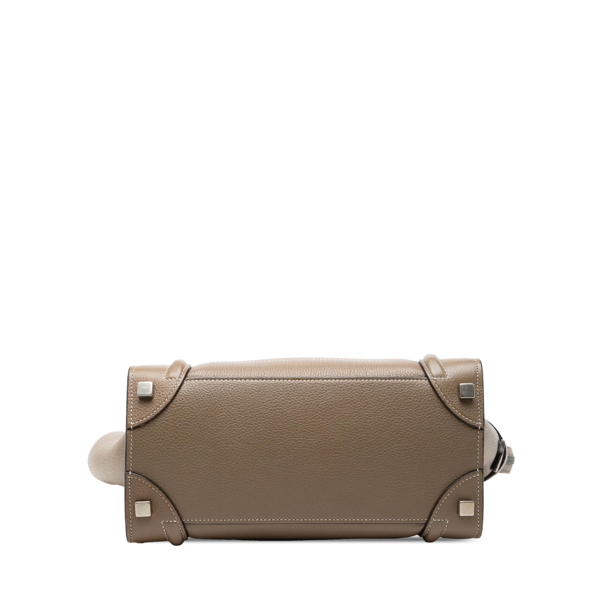 Celine Micro Leather Luggage Tote