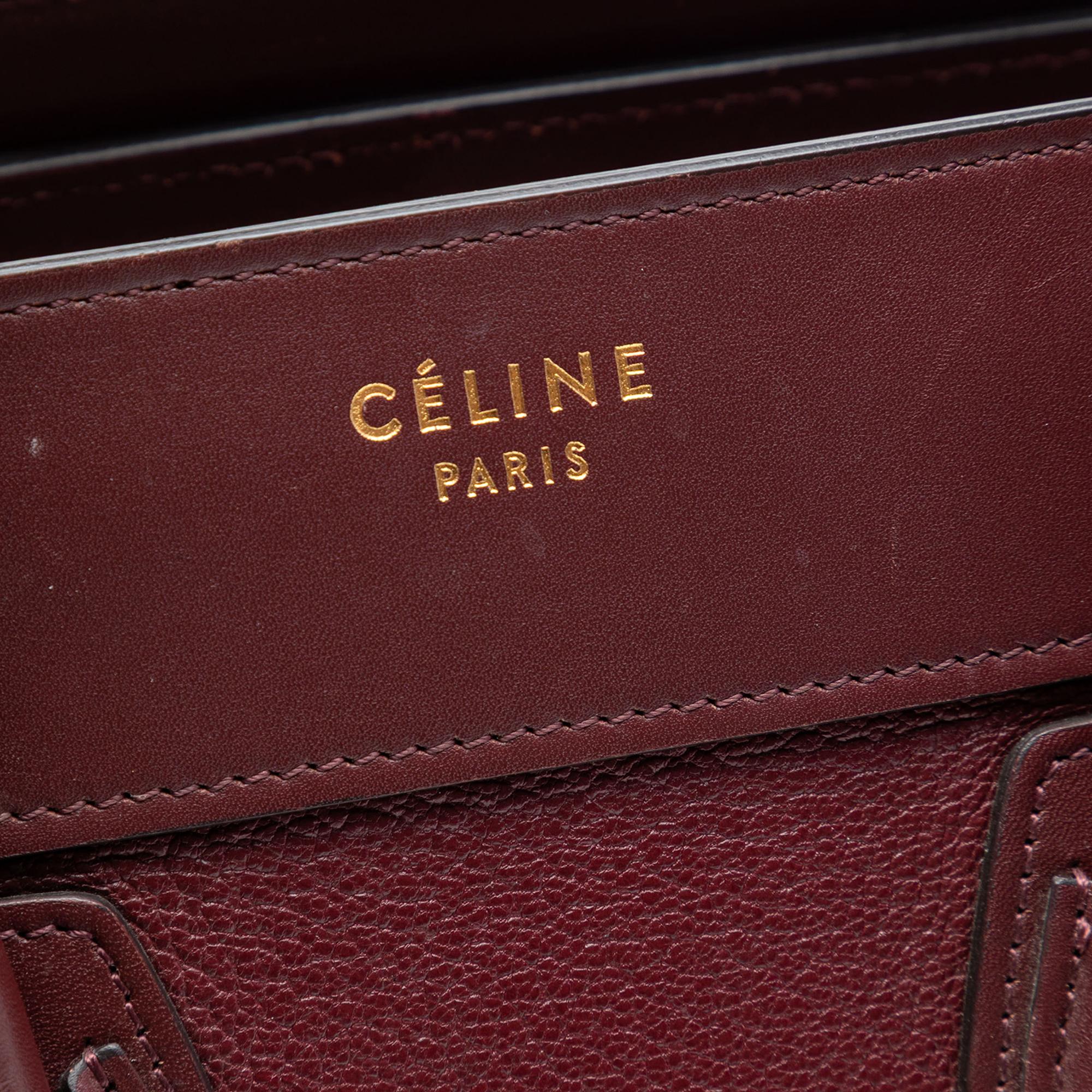 Celine Micro Smooth Calfskin and Goatskin Luggage Tote
