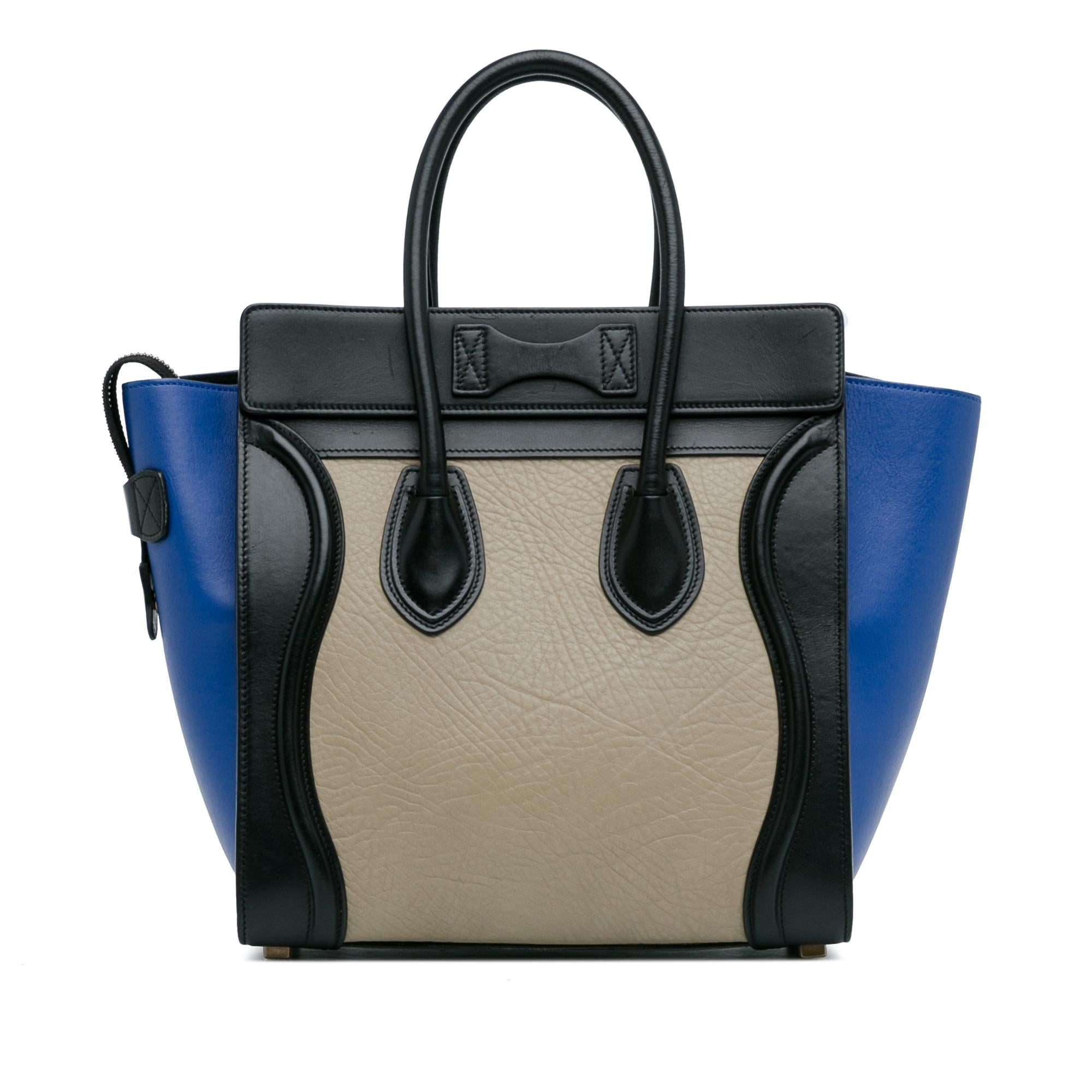Celine Micro Tricolor Luggage Tote (SHG-d2EgSk)