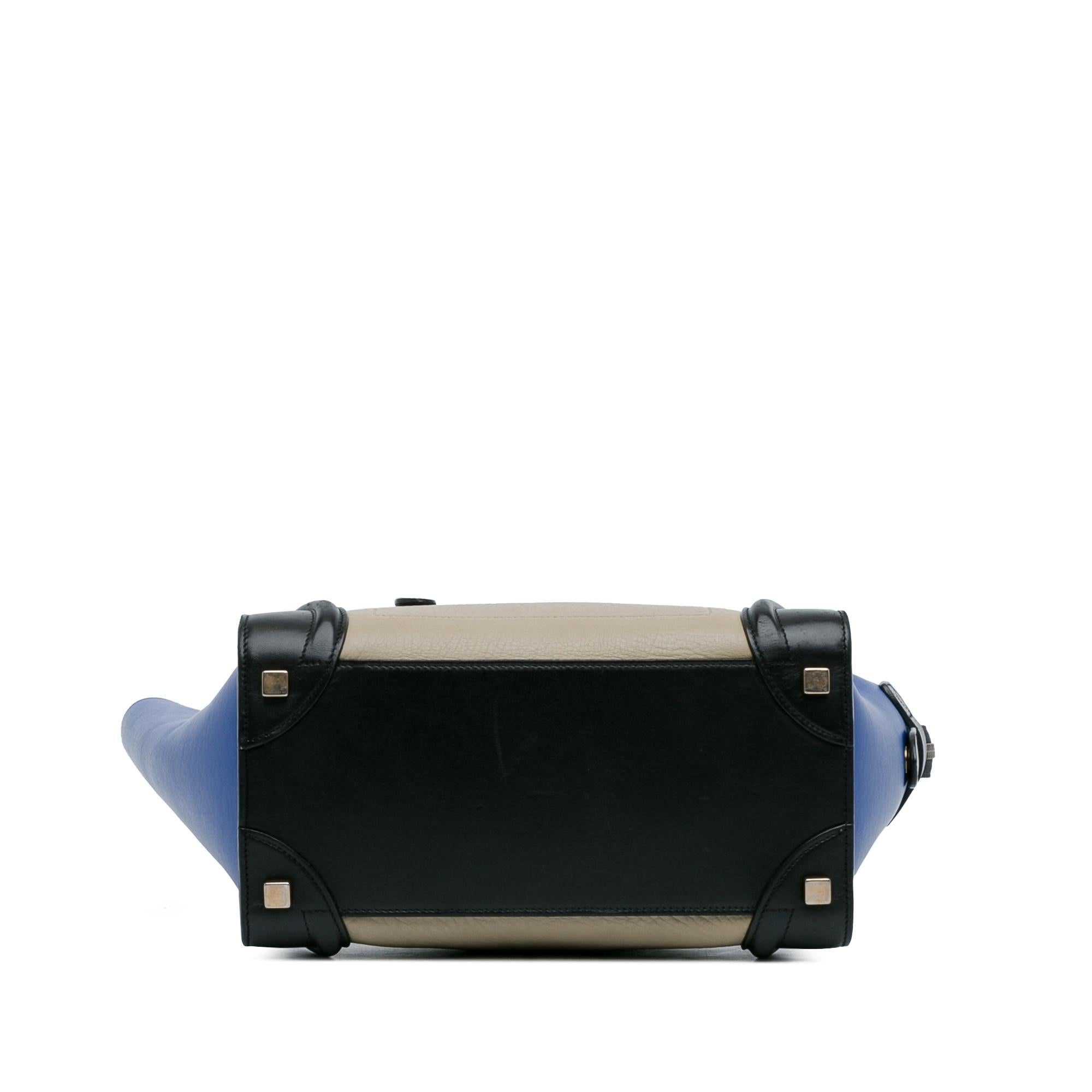 Celine Micro Tricolor Luggage Tote (SHG-d2EgSk)