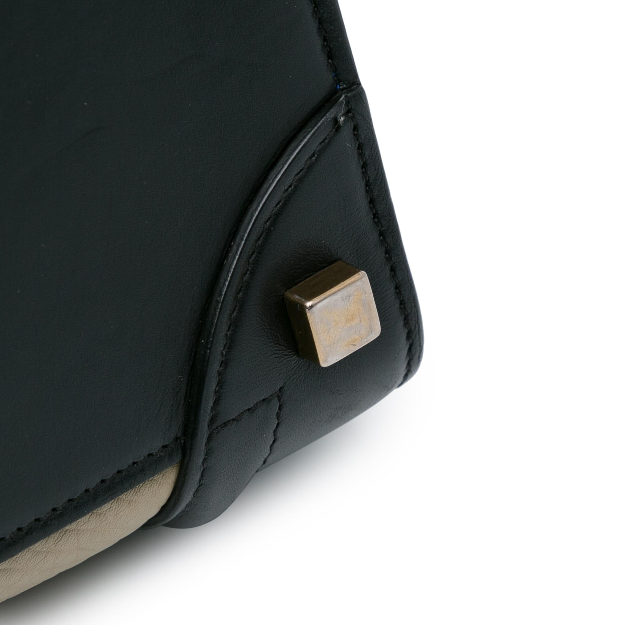 Celine Micro Tricolor Luggage Tote (SHG-d2EgSk)