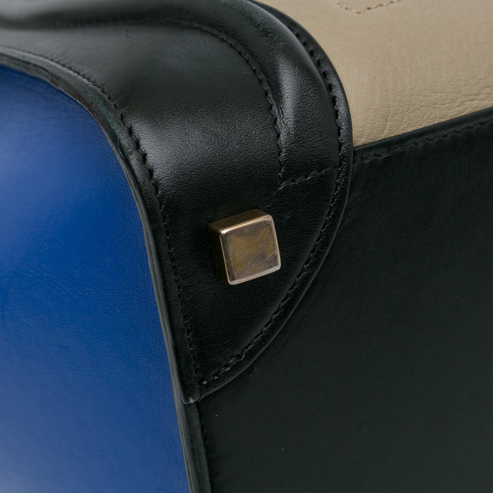 Celine Micro Tricolor Luggage Tote (SHG-d2EgSk)