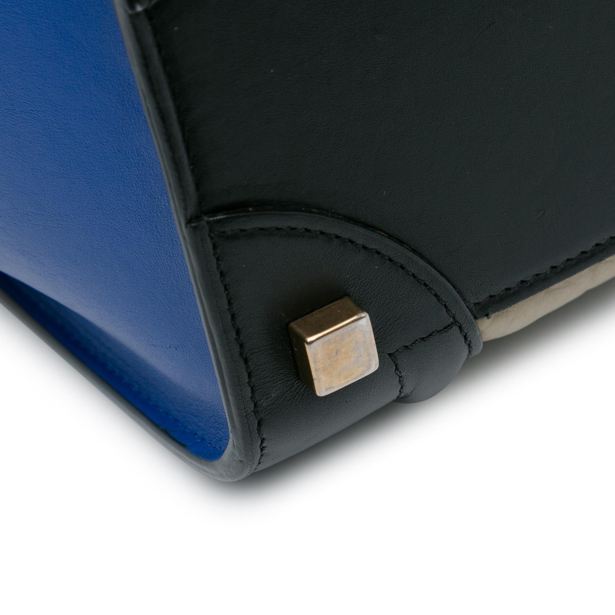 Celine Micro Tricolor Luggage Tote (SHG-d2EgSk)