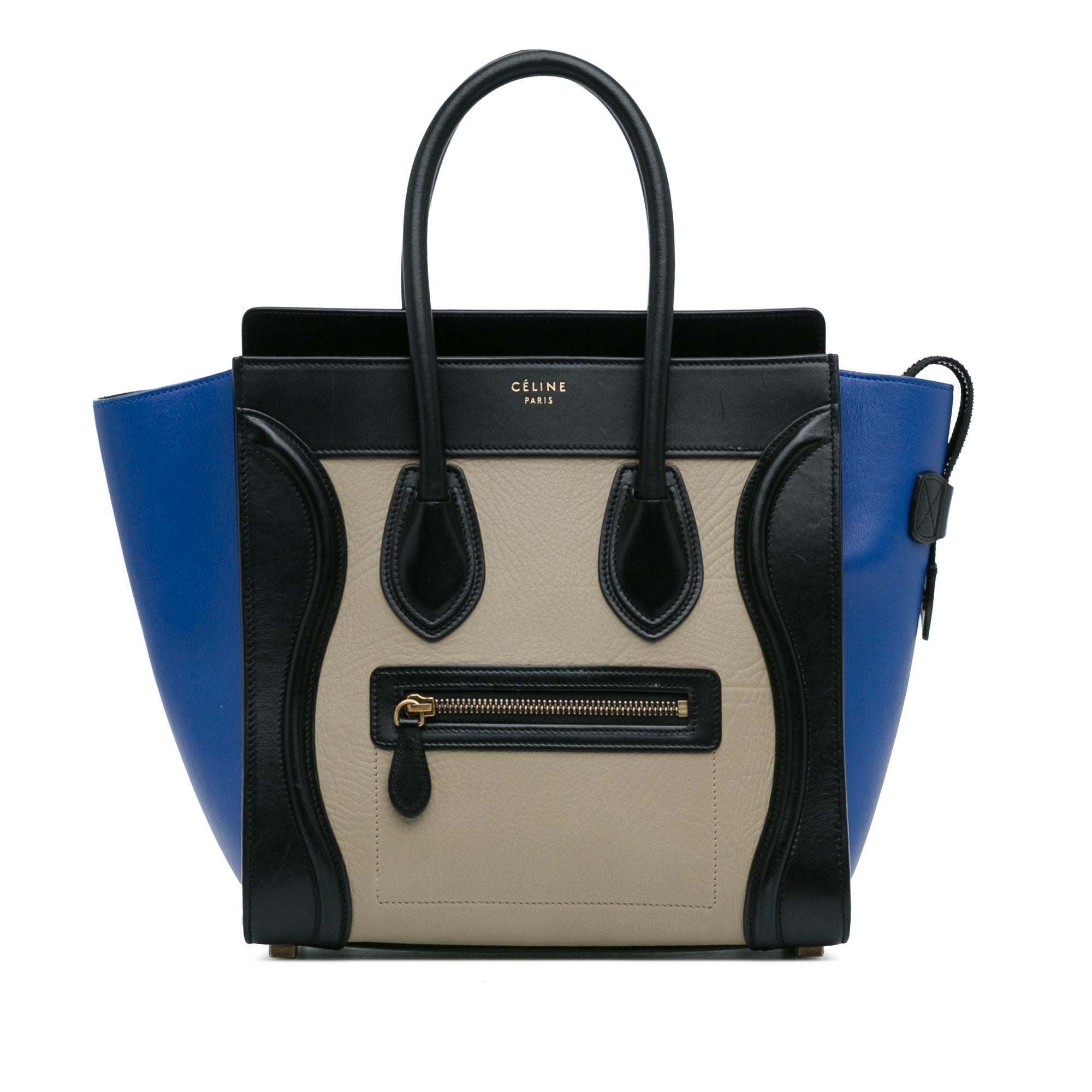 Celine Micro Tricolor Luggage Tote (SHG-d2EgSk)