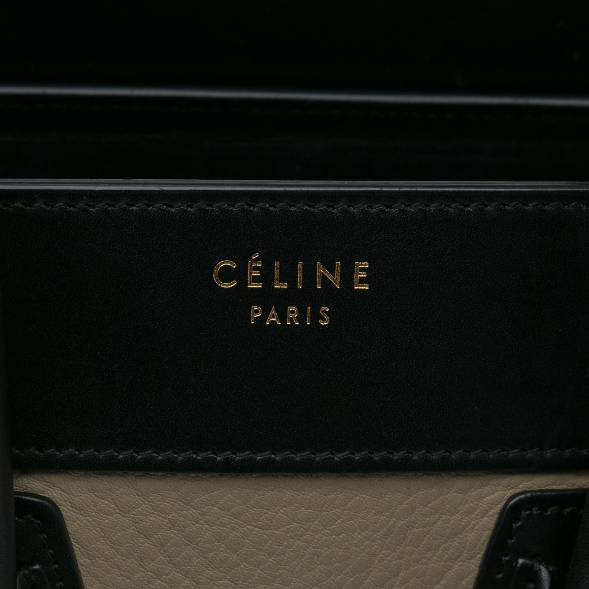 Celine Micro Tricolor Luggage Tote (SHG-d2EgSk)