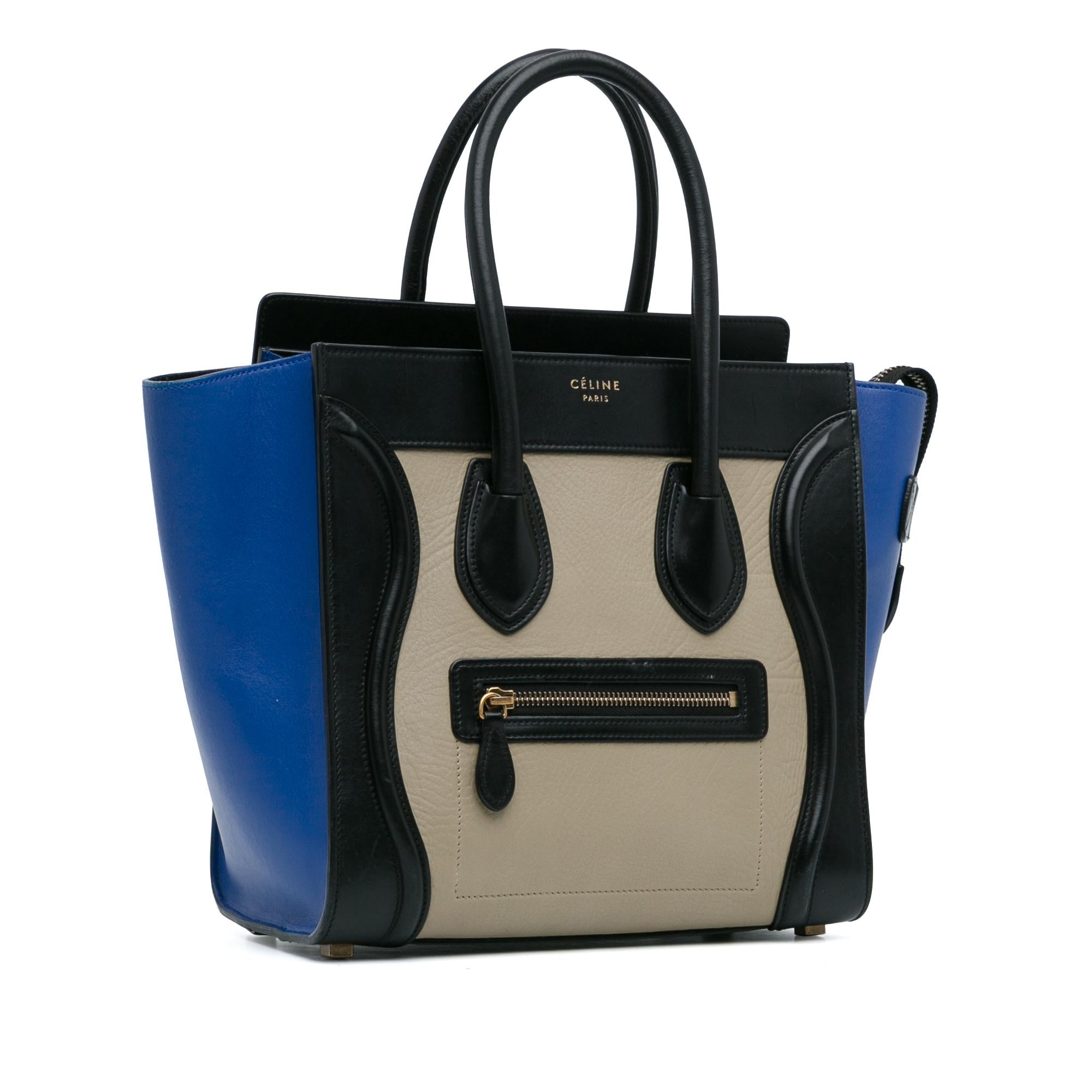 Celine Micro Tricolor Luggage Tote (SHG-d2EgSk)