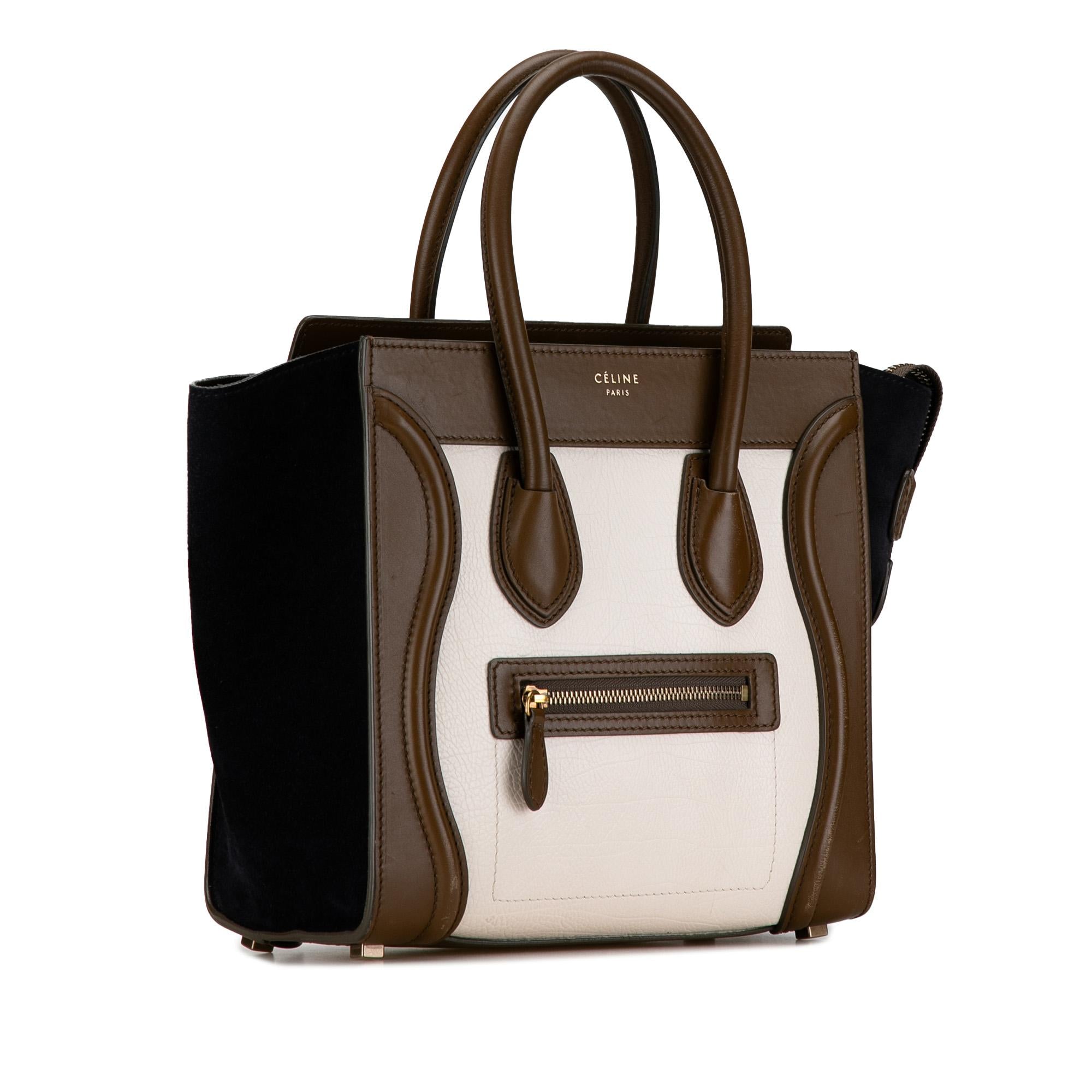 Celine Micro Tricolor Luggage Tote (SHG-SCLYeT)